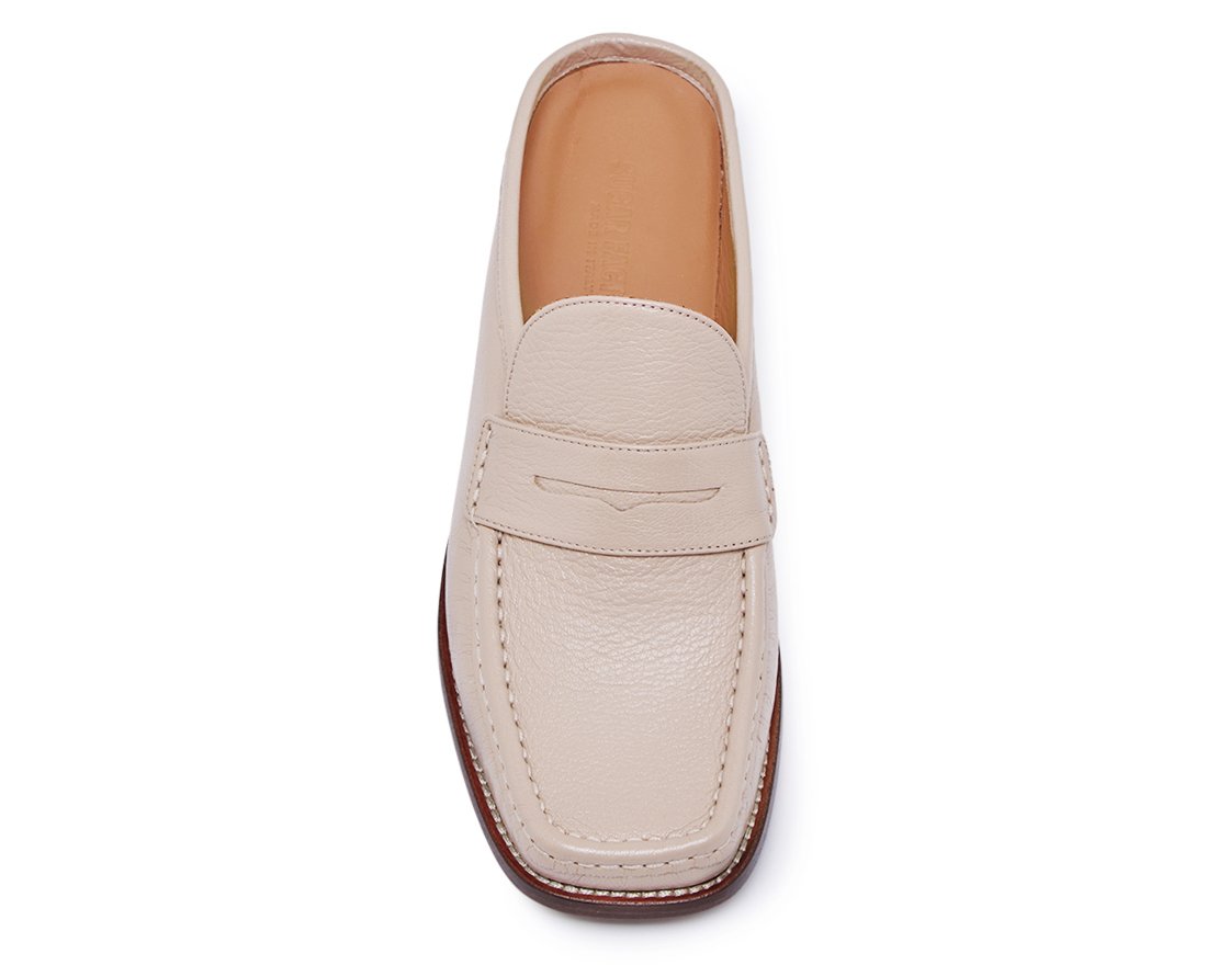 Бежевые кожаные лоферы - Image 4 of 4