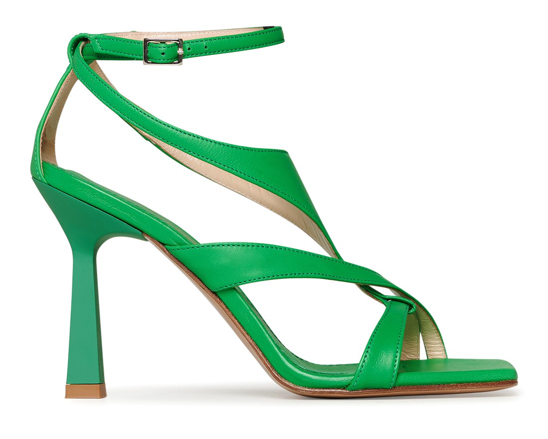 Зеленые кожаные босоножки - Main image