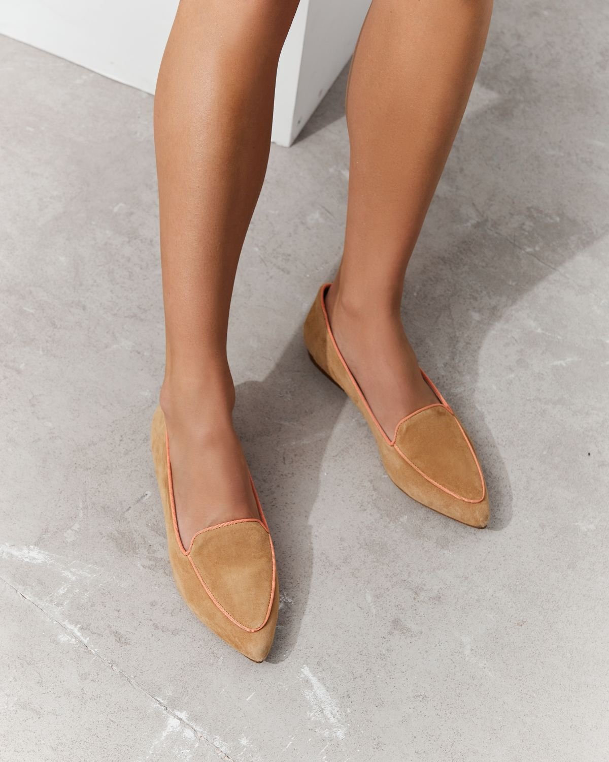 Темно-бежевые замшевые лоферы - Image 5 of 5