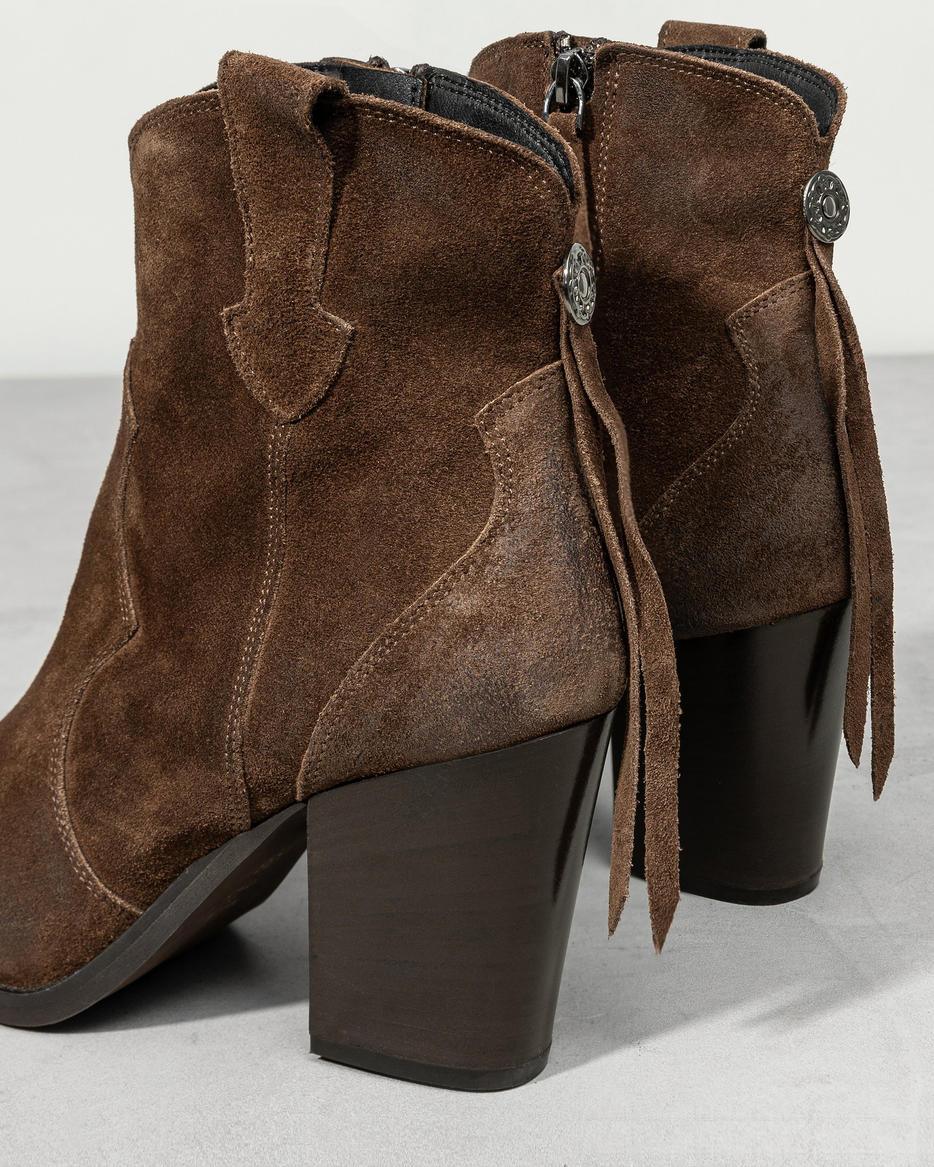 Коричневые замшевые казаки - Image 4 of 7