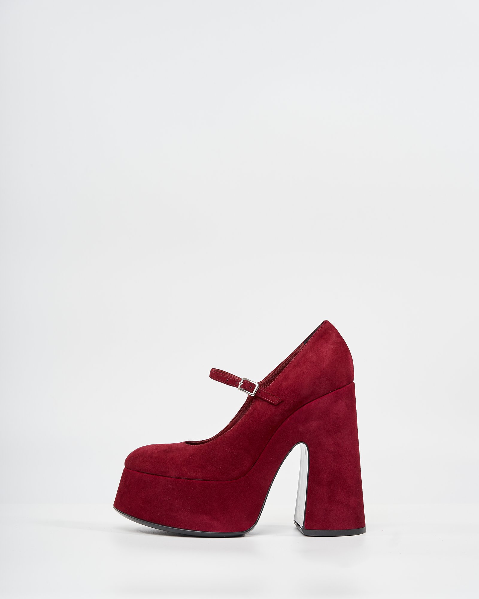 Бордовые замшевые туфли - Image 3 of 8