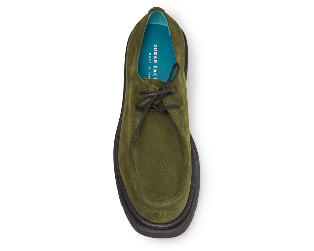 Темно-оливковые замшевые полуботинки - Image 4 of 4