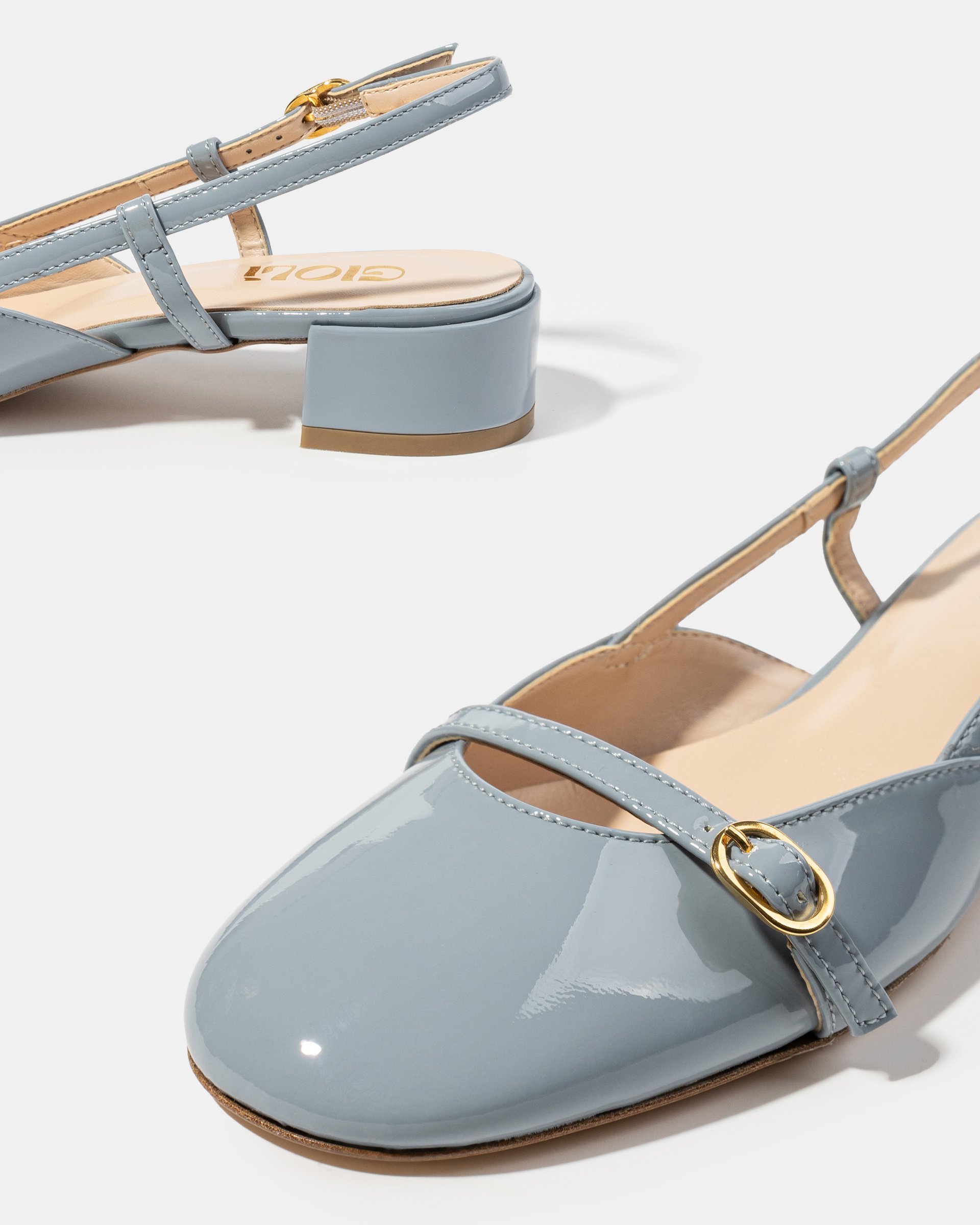 Голубые лакированные туфли на каблуке - Image 4 of 5