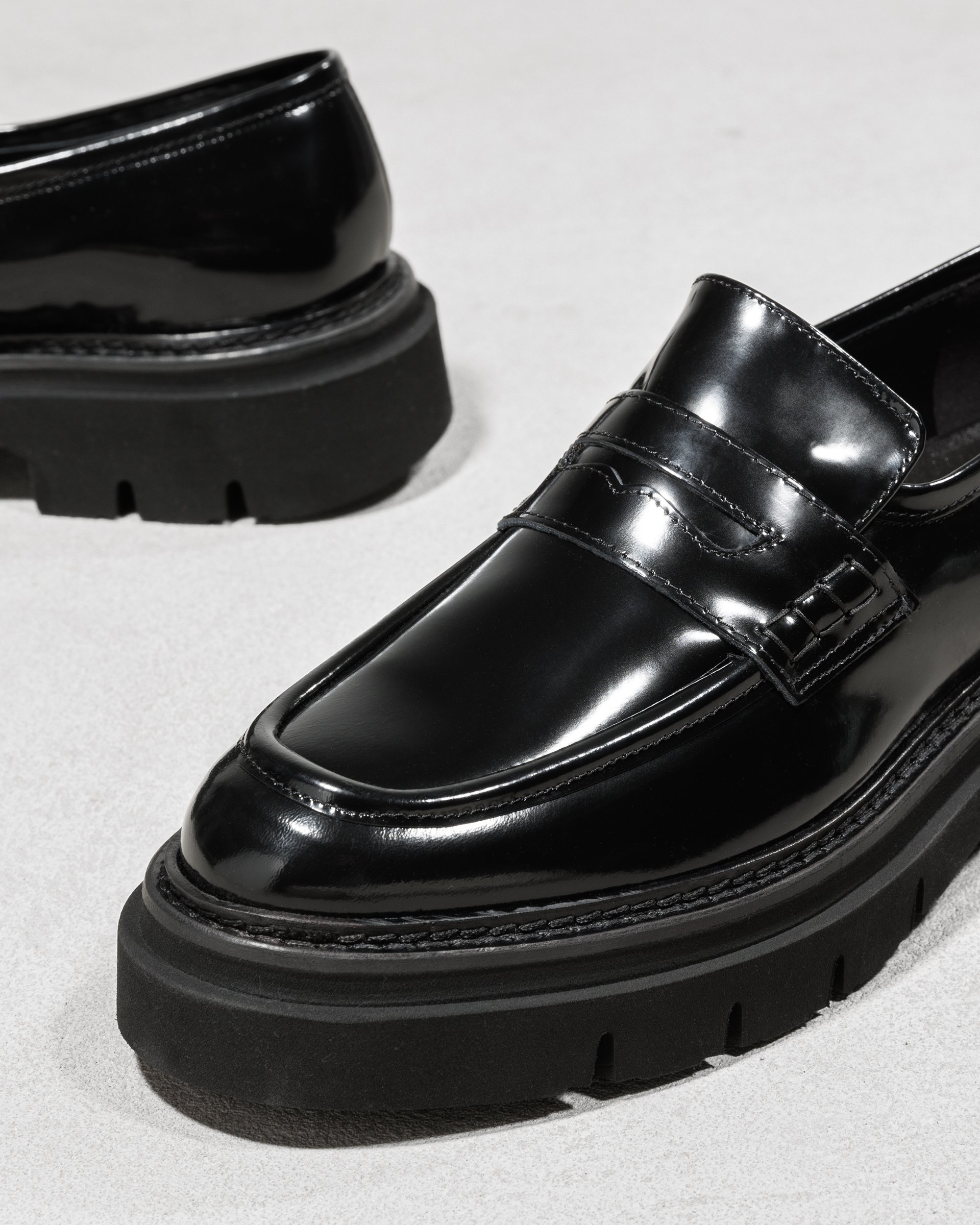 Черные лакированные кожаные лоферы - Image 2 of 6