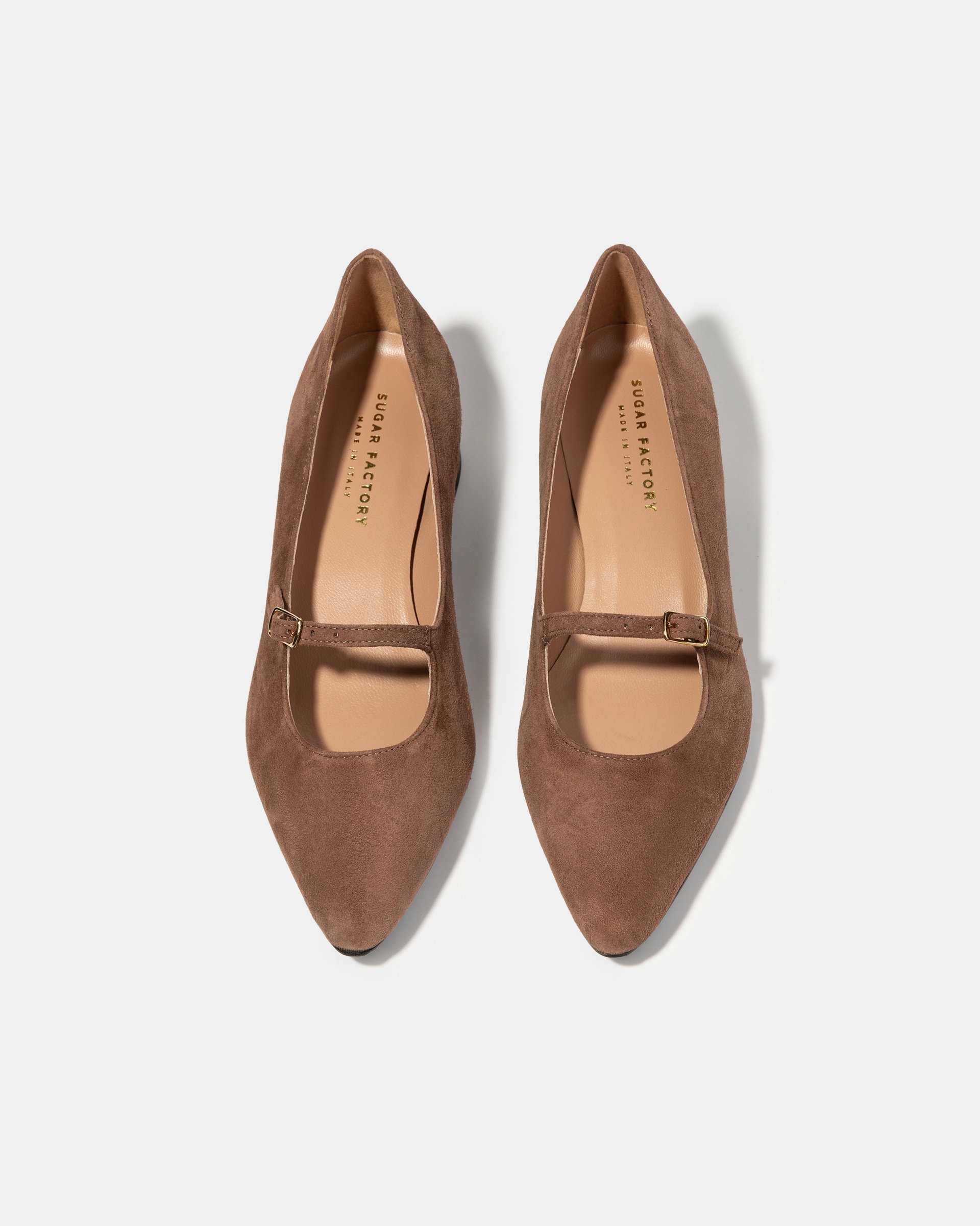 Коричневые замшевые туфли на каблуке - Image 3 of 4