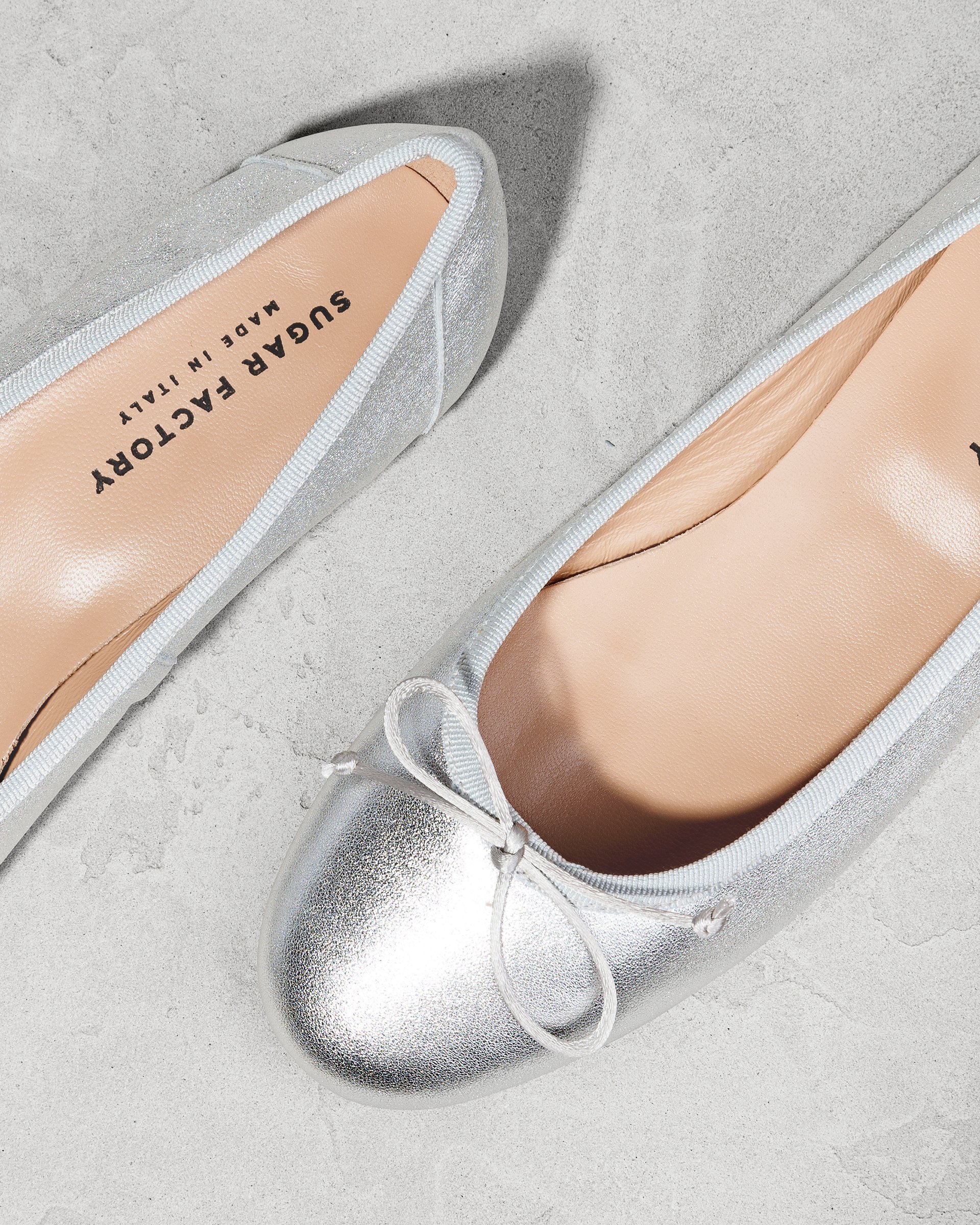 Балетки из серебристой натуральной кожи - Image 4 of 7