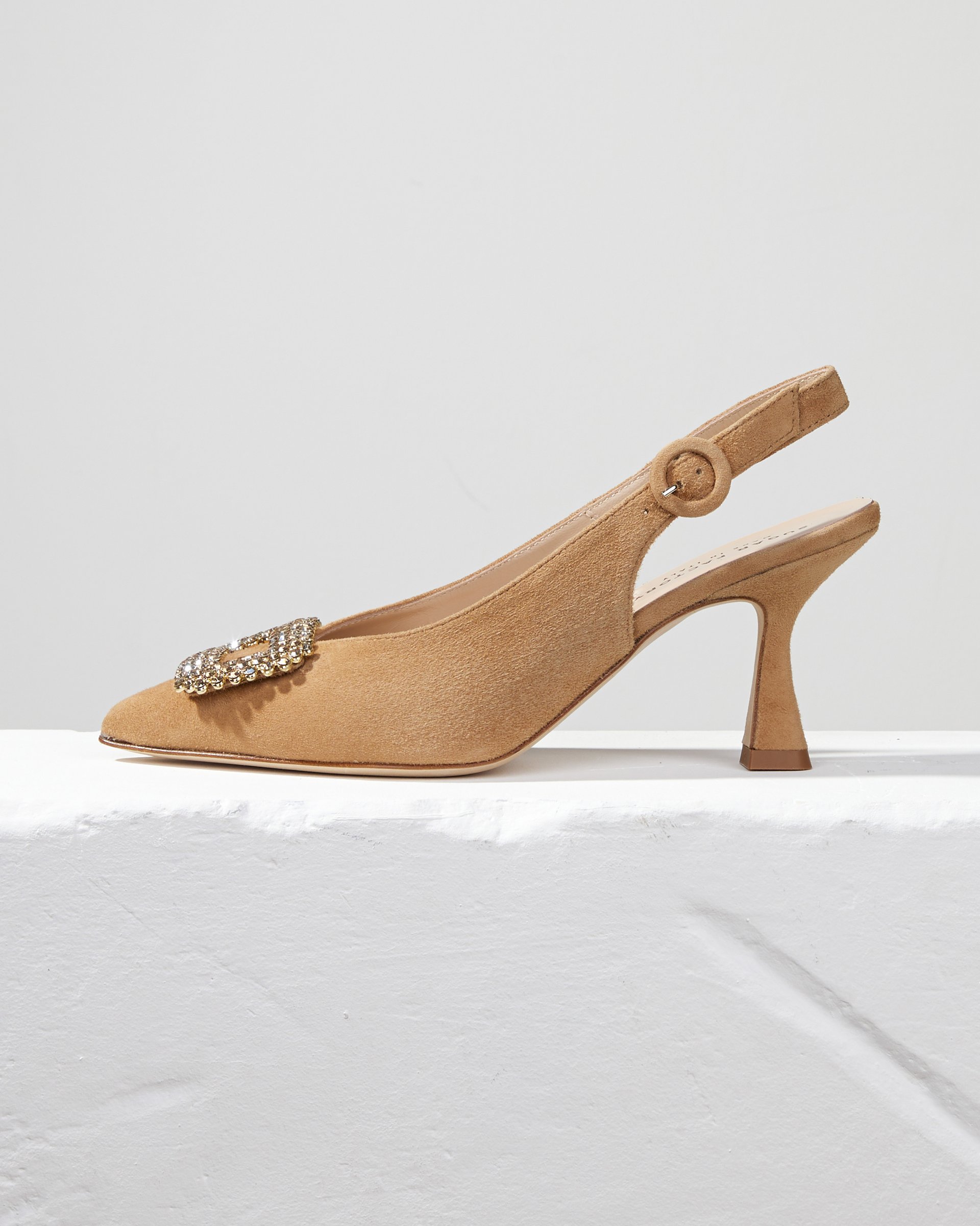 Песочные замшевые туфли - Main image