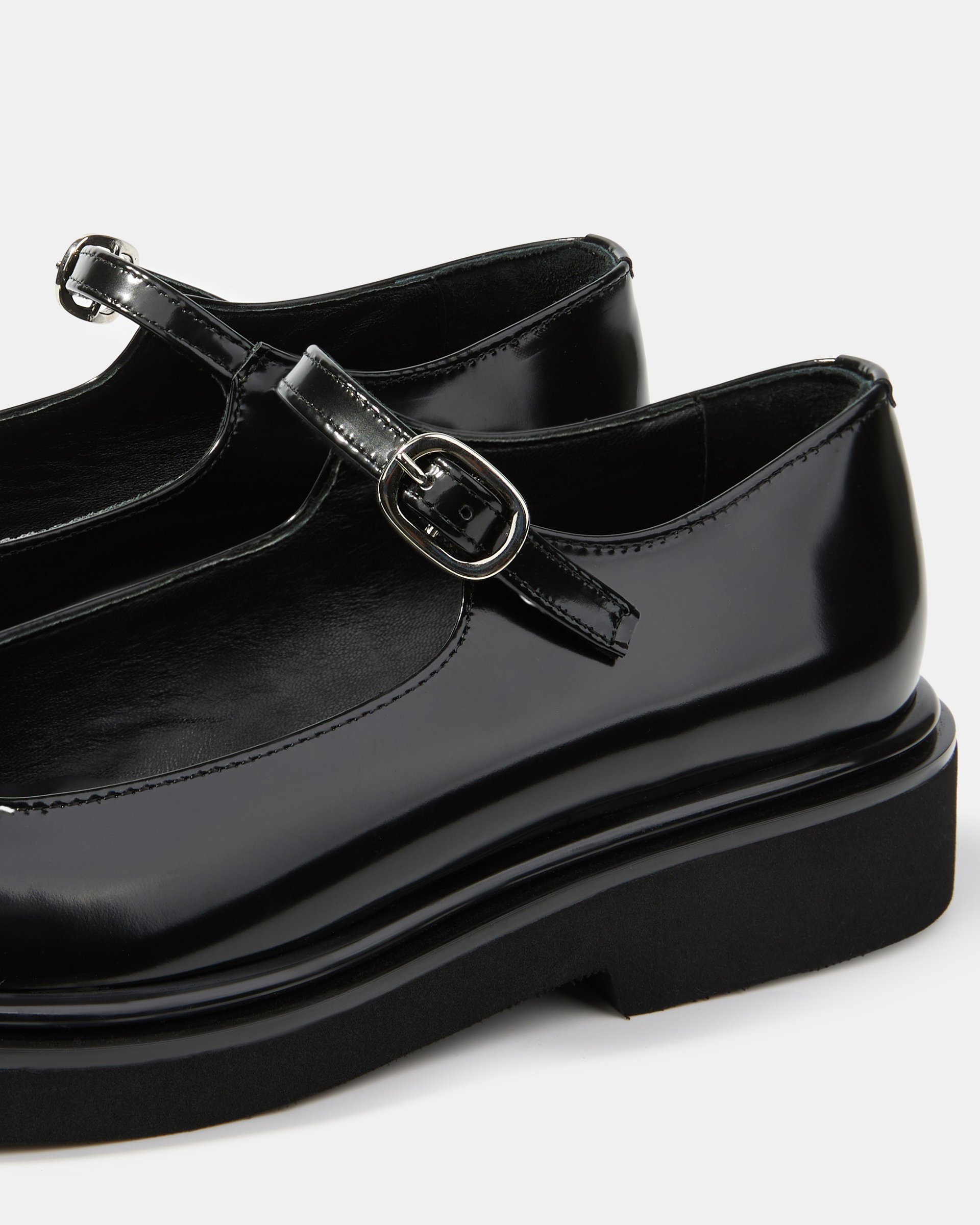 Чёрные кожаные туфли на платформе - Image 4 of 5