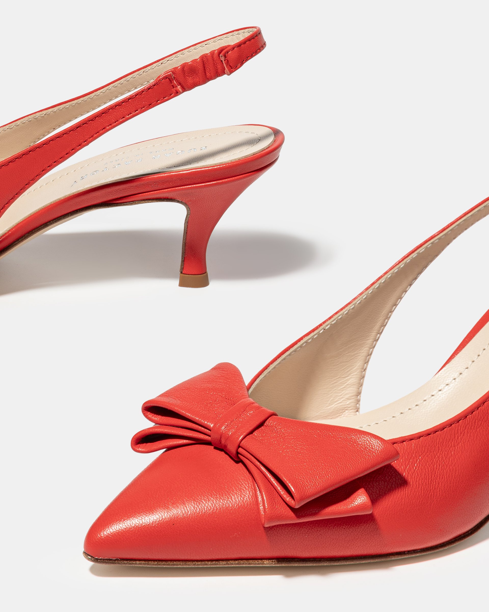 Красные кожаные туфли с бантиком - Image 4 of 4