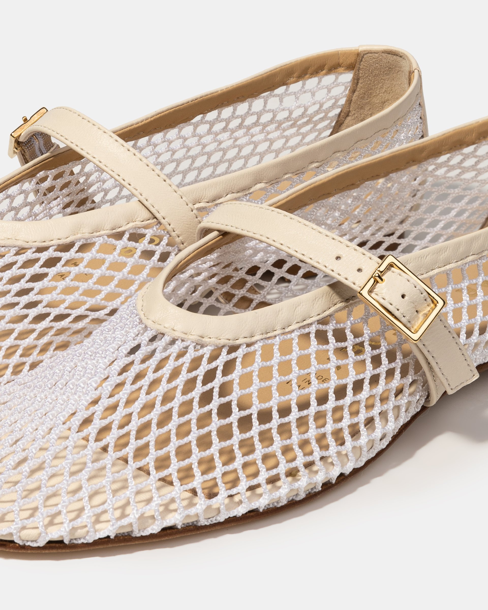 Белые балетки из текстильной сетки - Image 4 of 5