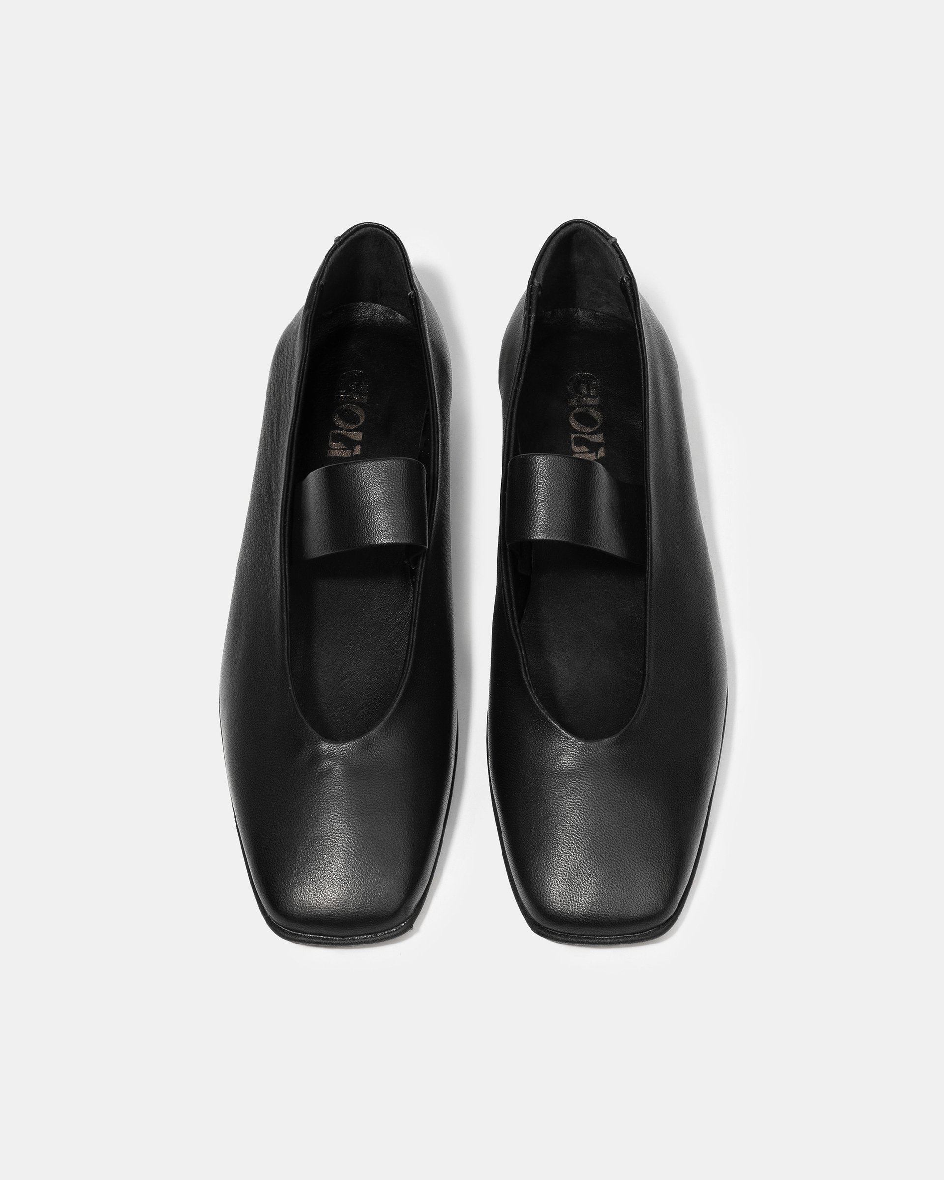 Черные кожаные туфли с ремешком - Image 3 of 4