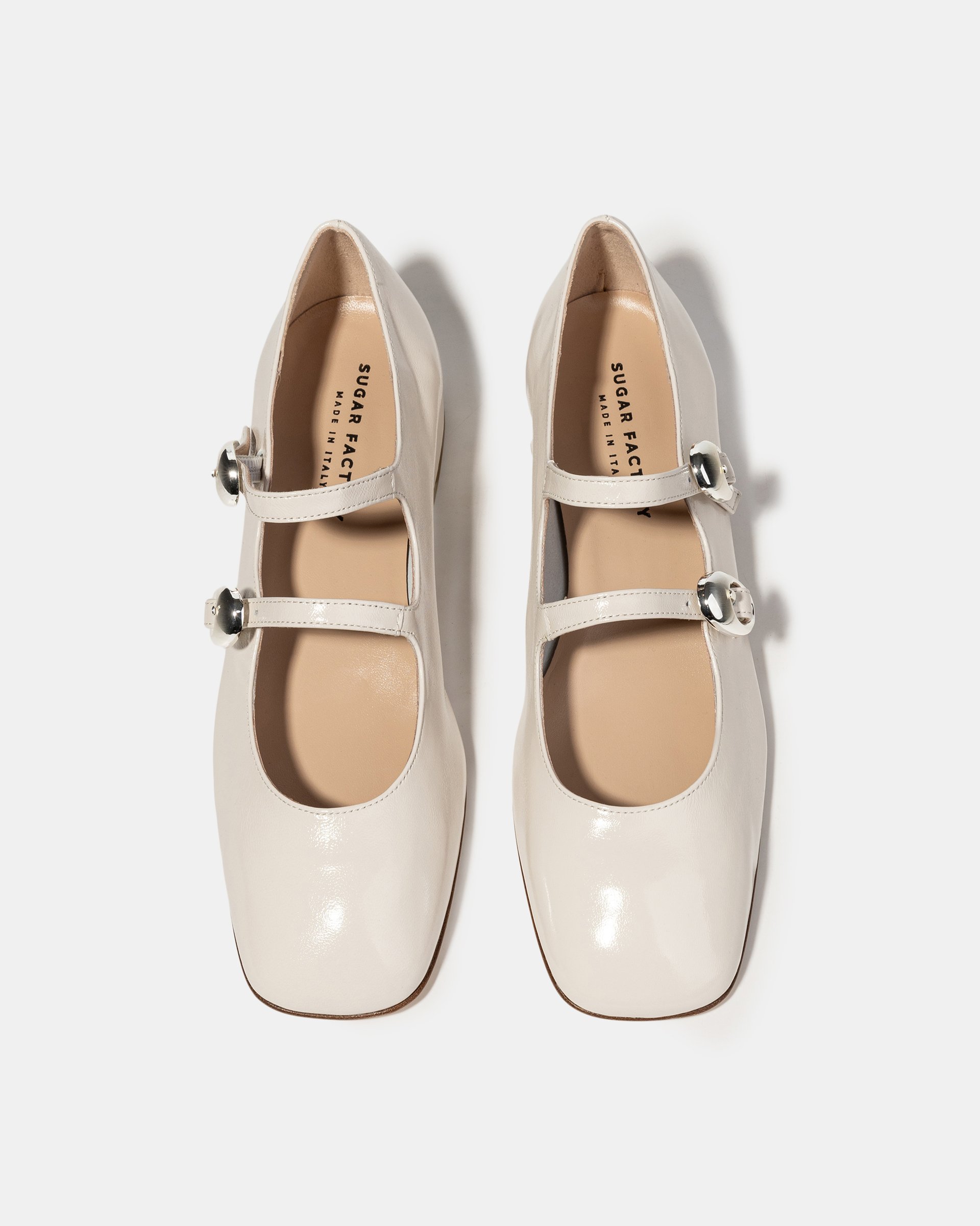 Бежевые кожаные туфли с пряжками - Image 3 of 4