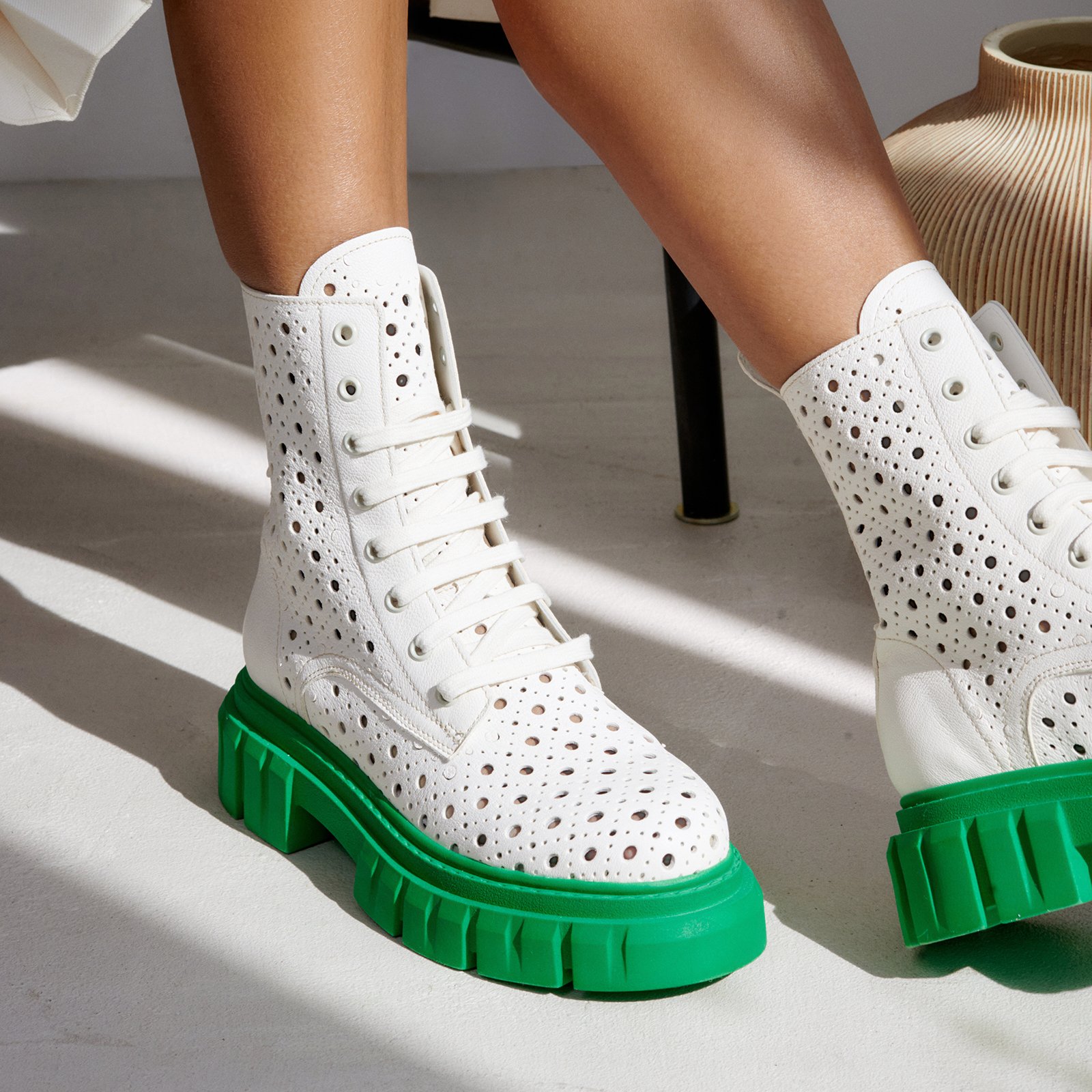 Белые кожаные ботинки - Image 5 of 5