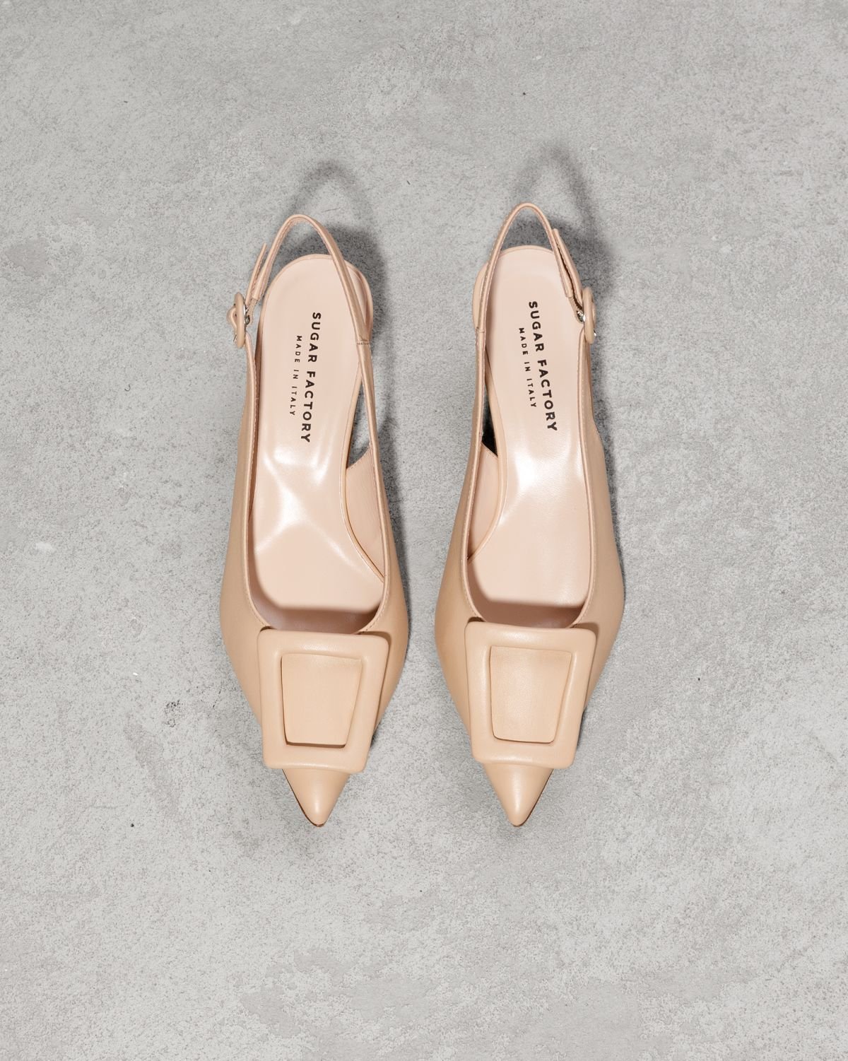 Светло-бежевые кожаные туфли - Image 2 of 5