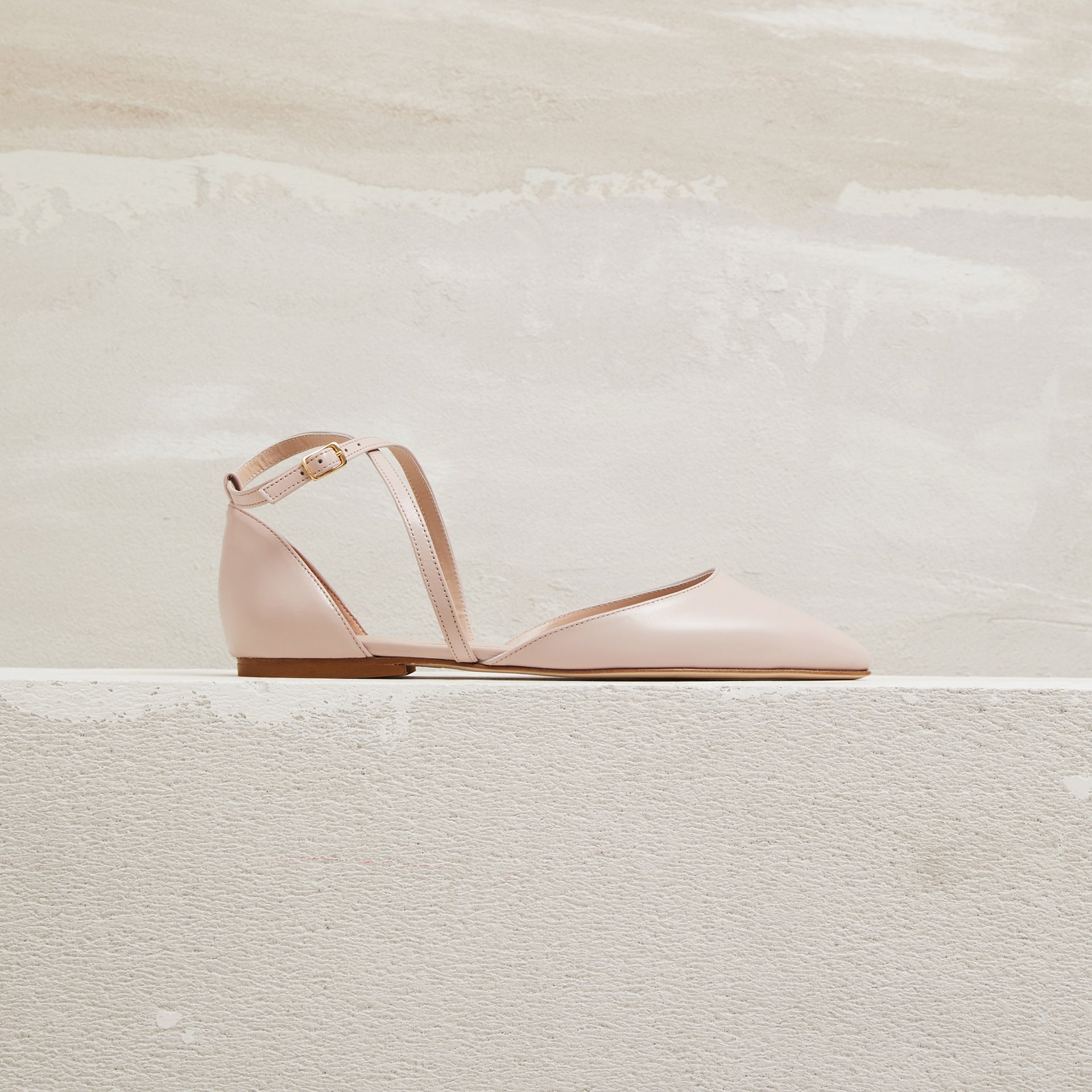 Пудровые кожаные туфли - Main image