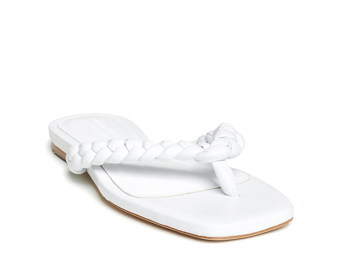 Белые кожаные шлепанцы - Image 2 of 5