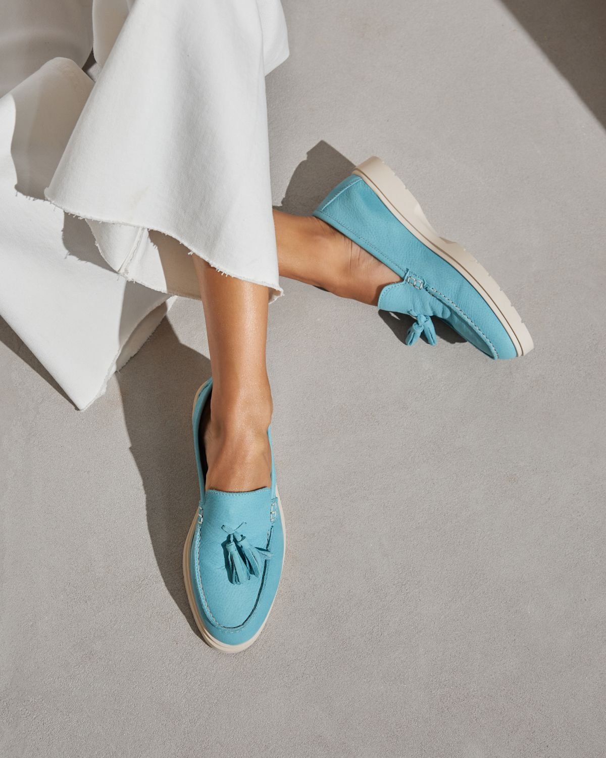 Бирюзовые лоферы из нубука - Image 5 of 6