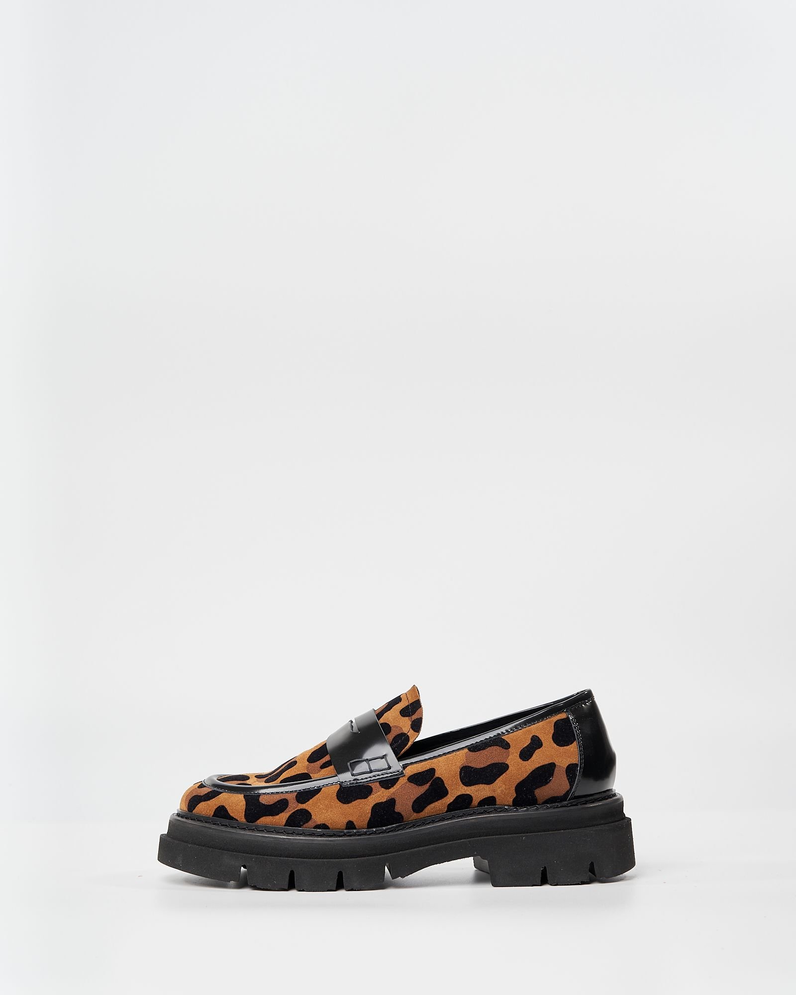 Леопардовые замшевые лоферы - Main image