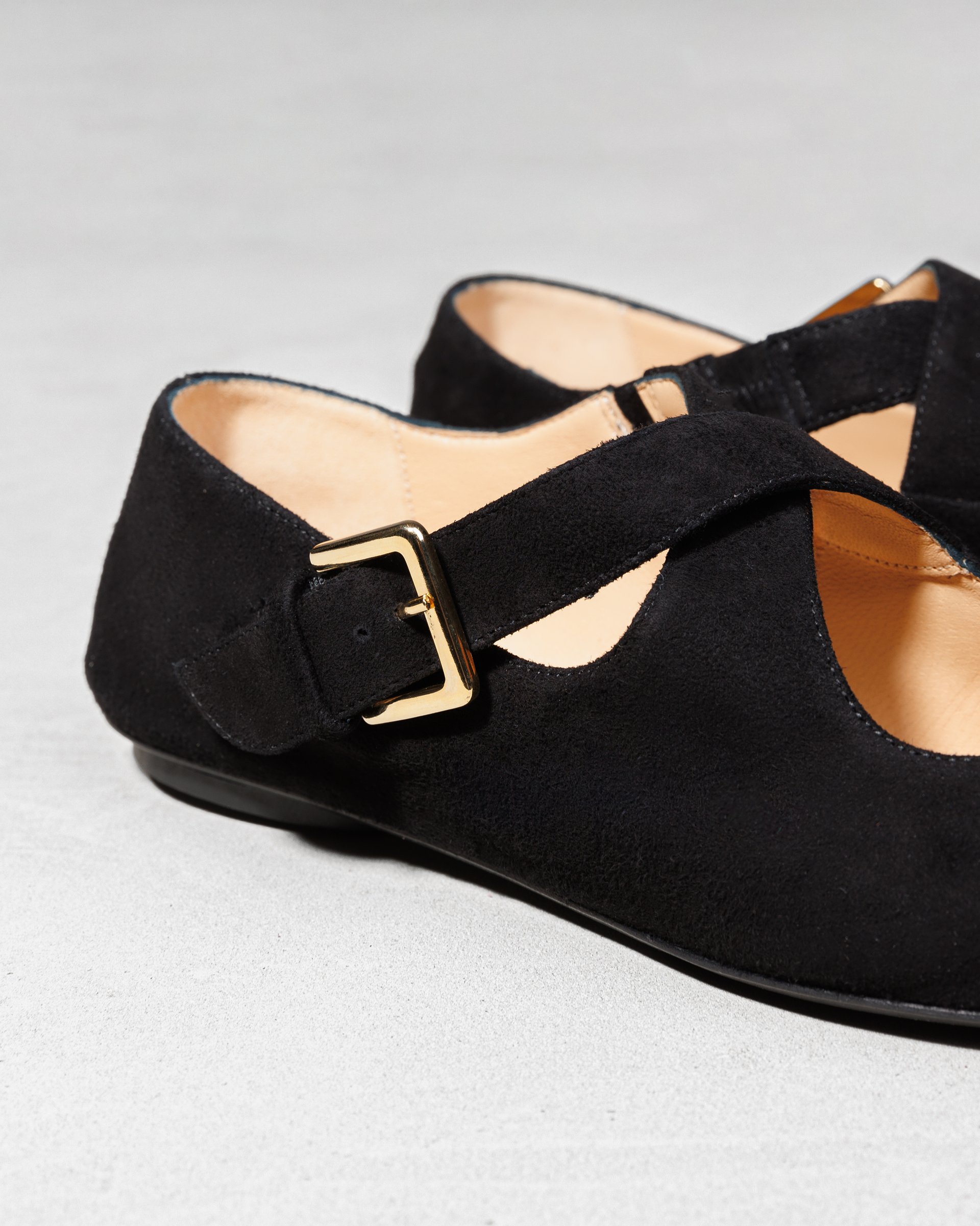 Черные туфли из замши на плоской подошве - Image 4 of 6
