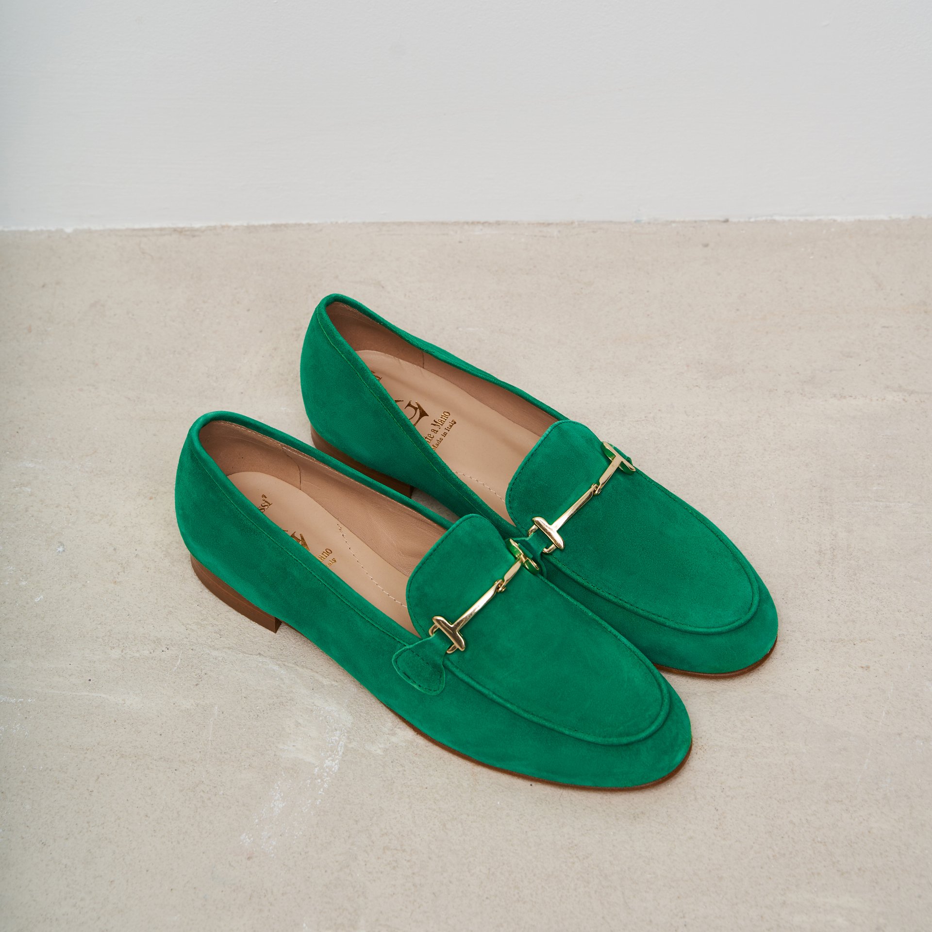 Бирюзовые замшевые лоферы - Image 2 of 5