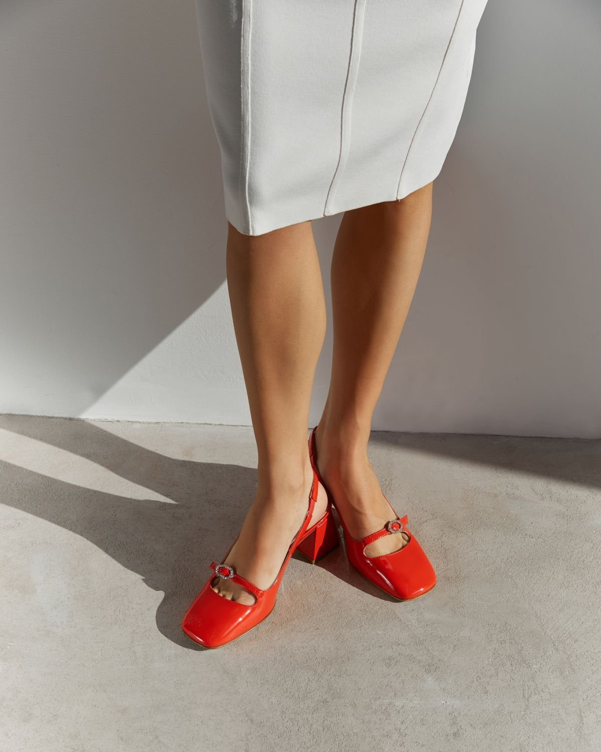 Темно-оранжевые кожаные туфли - Image 6 of 7