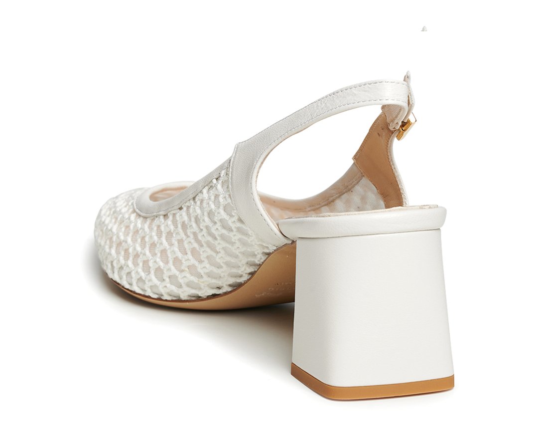 Белые текстильные туфли - Image 3 of 5