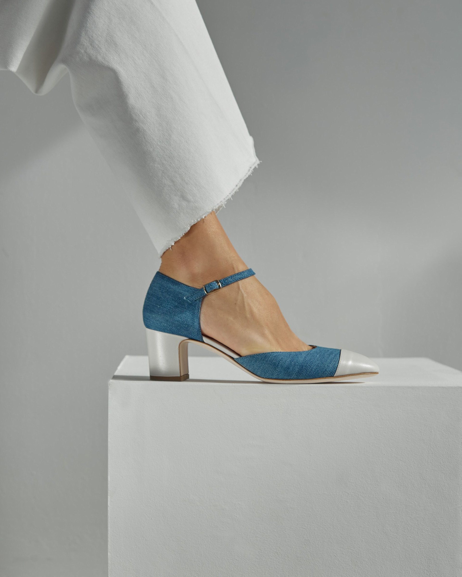 Синие текстильные туфли - Image 5 of 6