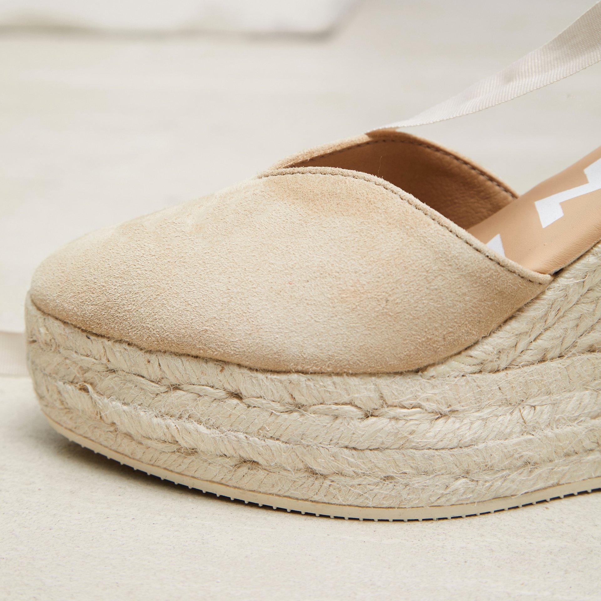 Cеро-бежевые замшевые эспадрильи - Image 3 of 5