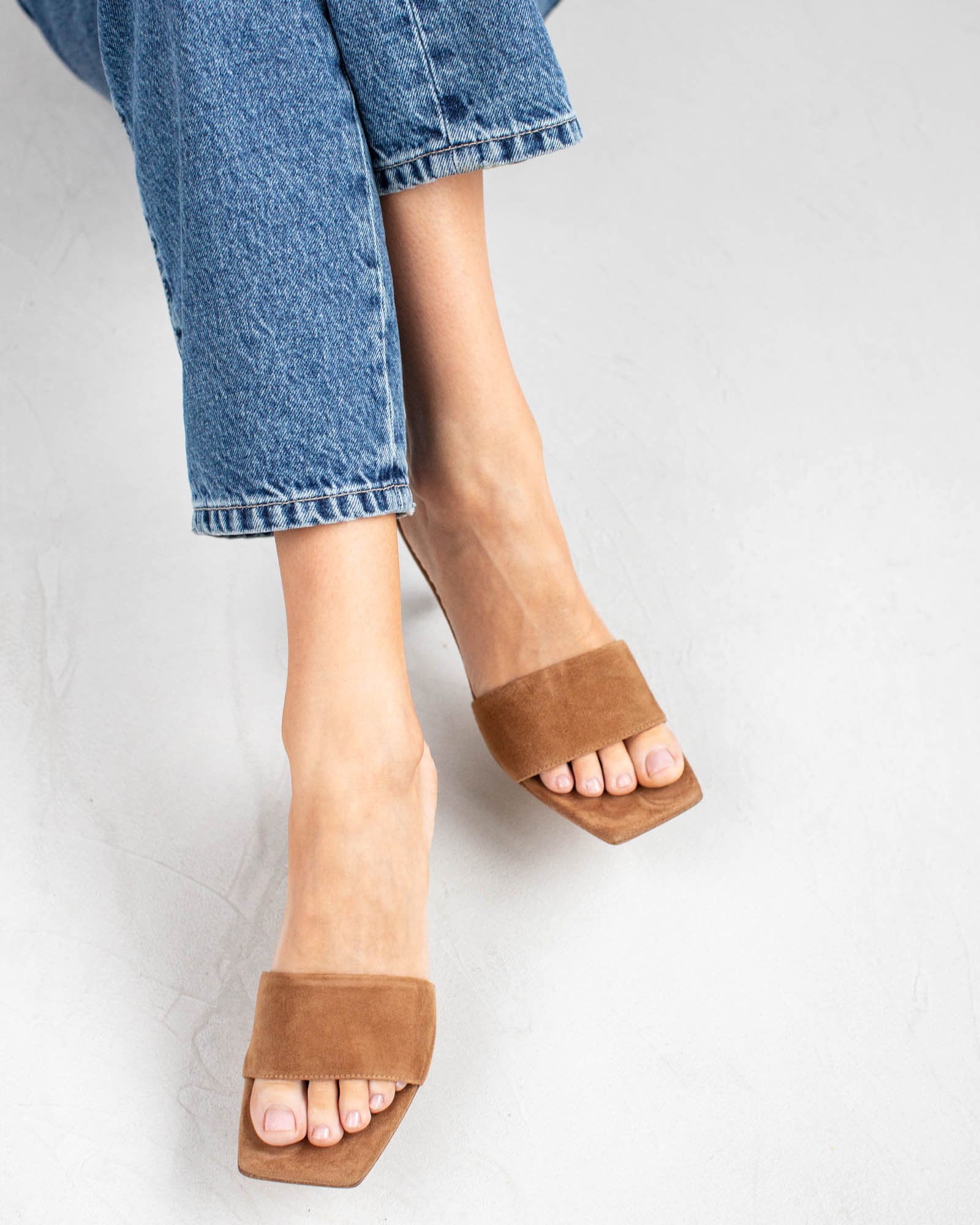 Коричневые замшевые мюли - Image 5 of 5