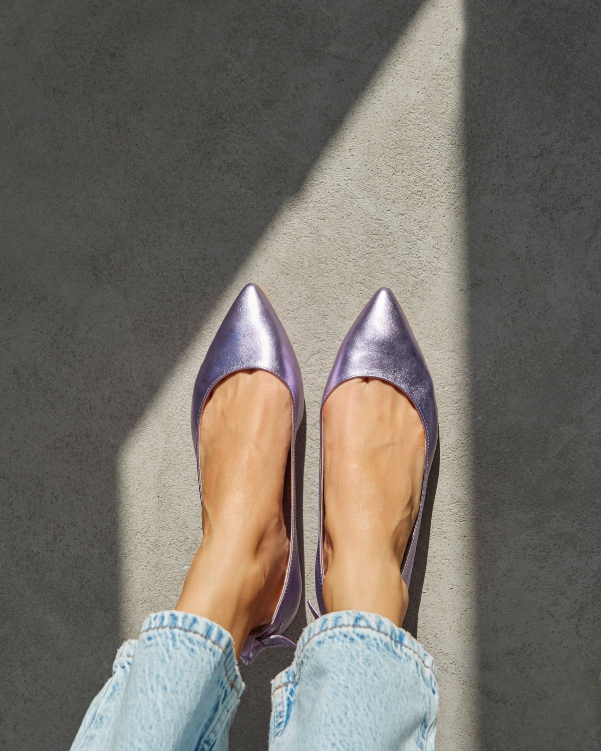 Лиловые кожаные балетки - Image 5 of 6