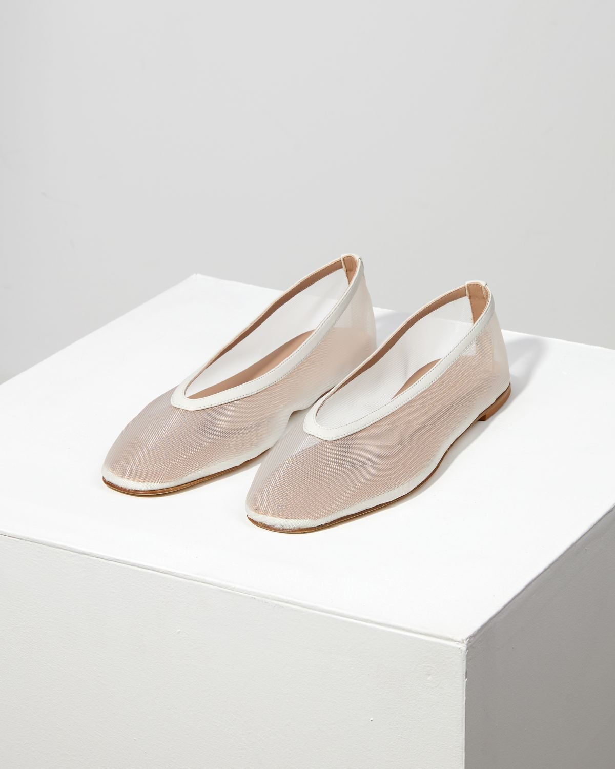 Белые текстильные балетки - Image 3 of 6