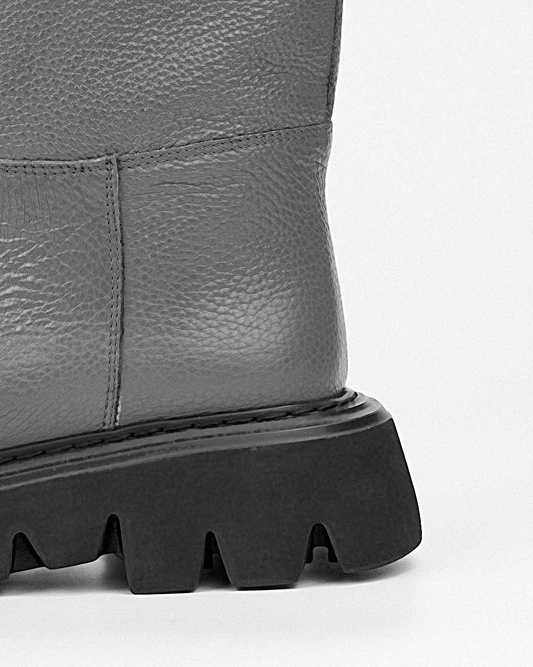 Серые кожаные сапоги - Image 5 of 5