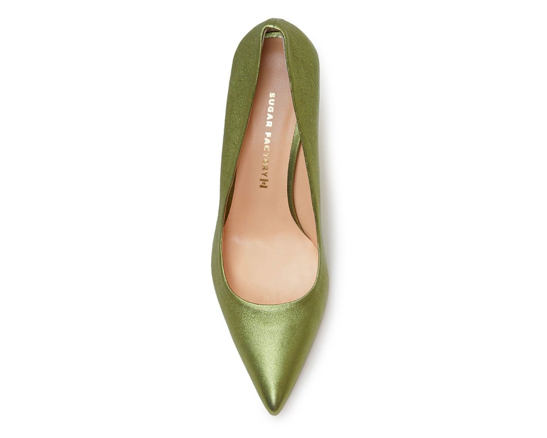 Оливковые кожаные туфли - Image 4 of 5