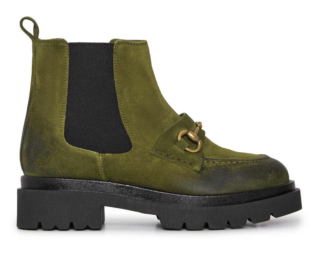 Зеленые замшевые челси - Main image