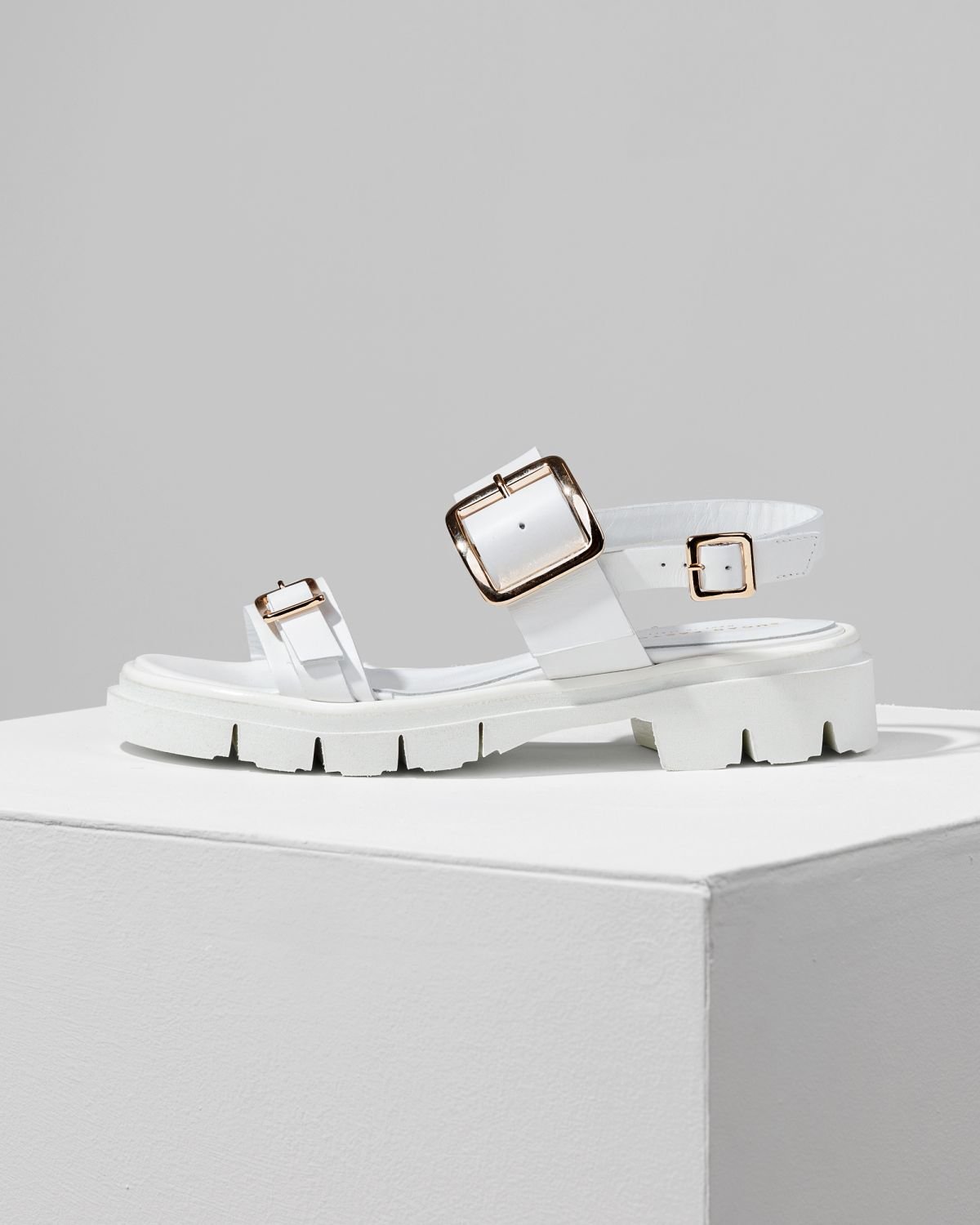 Белые кожаные сандалии - Main image