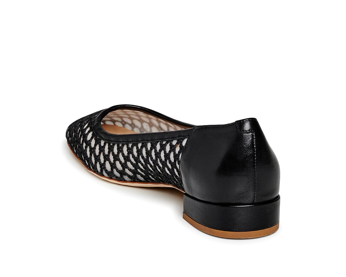 Черные текстильные балетки - Image 3 of 5