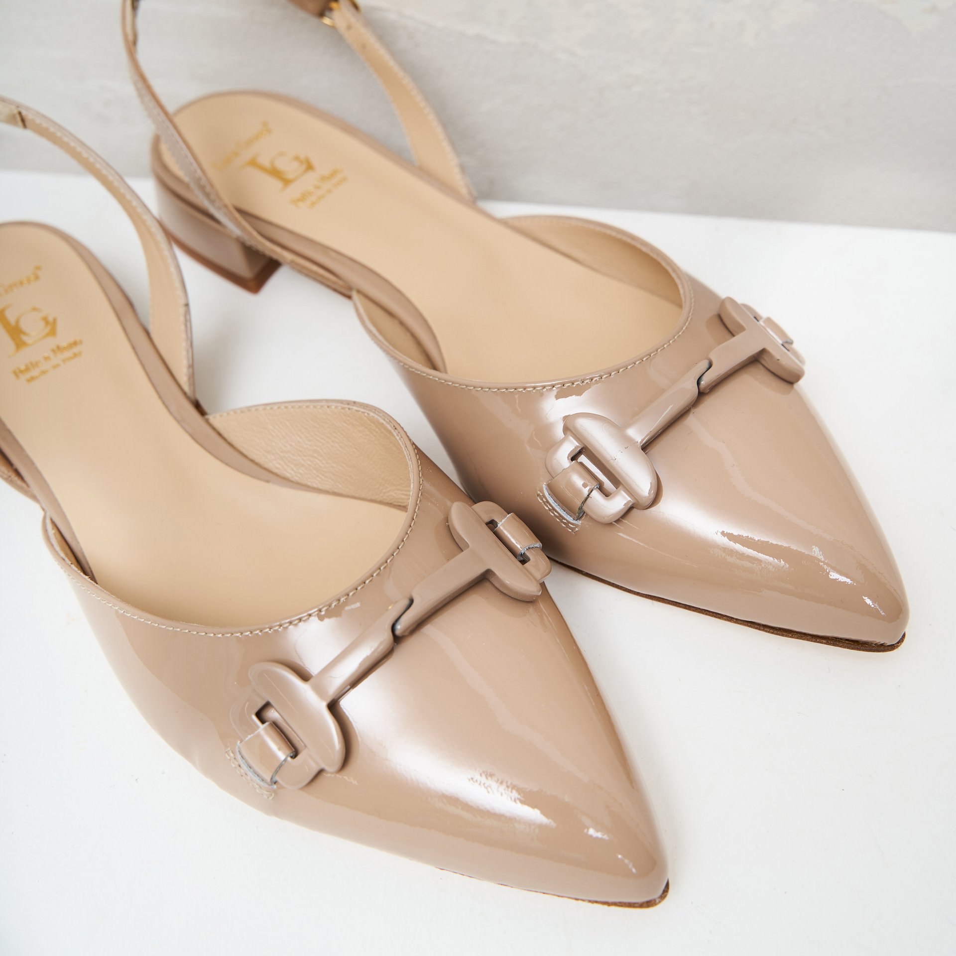 Бежевые кожаные туфли - Image 2 of 5