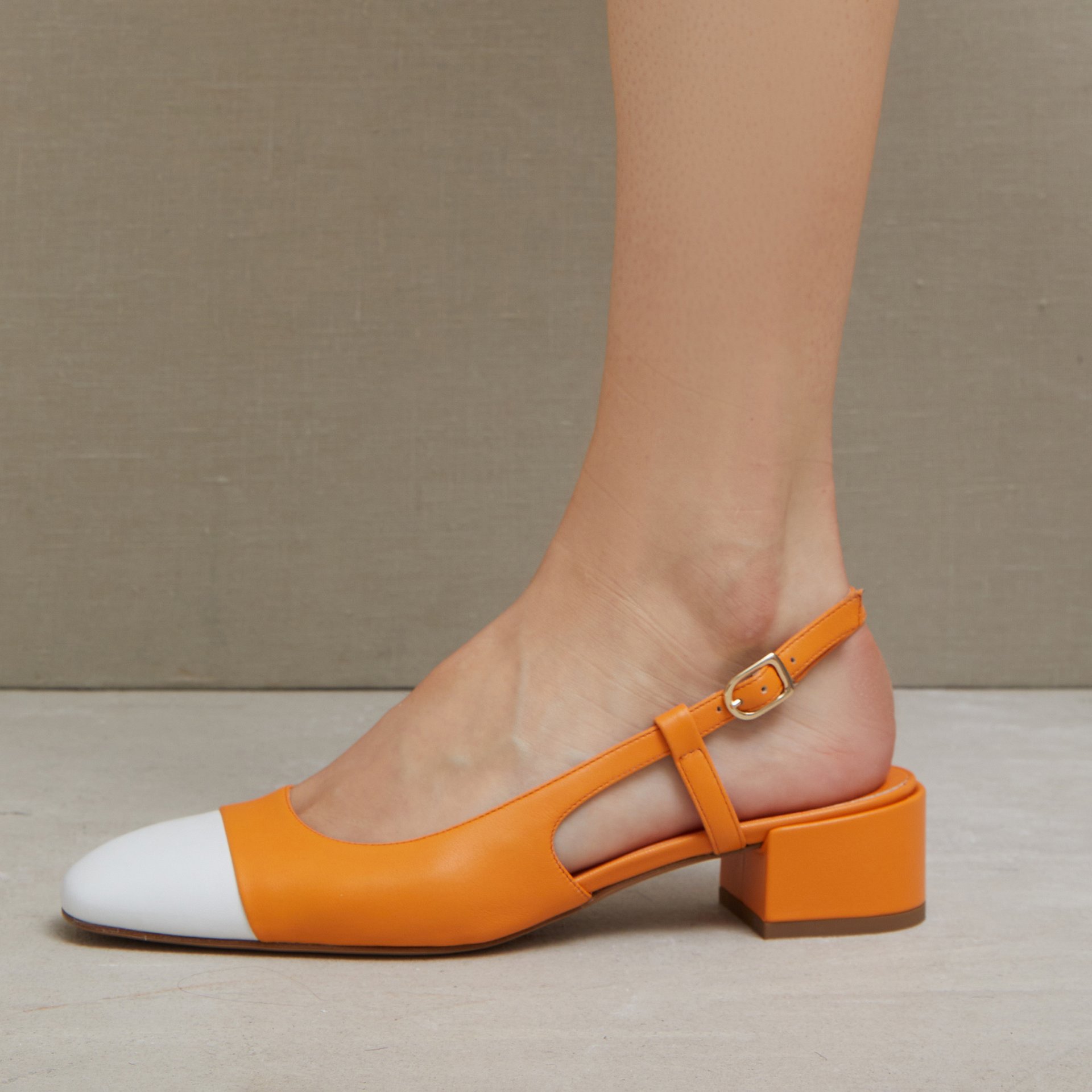 Оранжевые кожаные туфли - Image 4 of 5