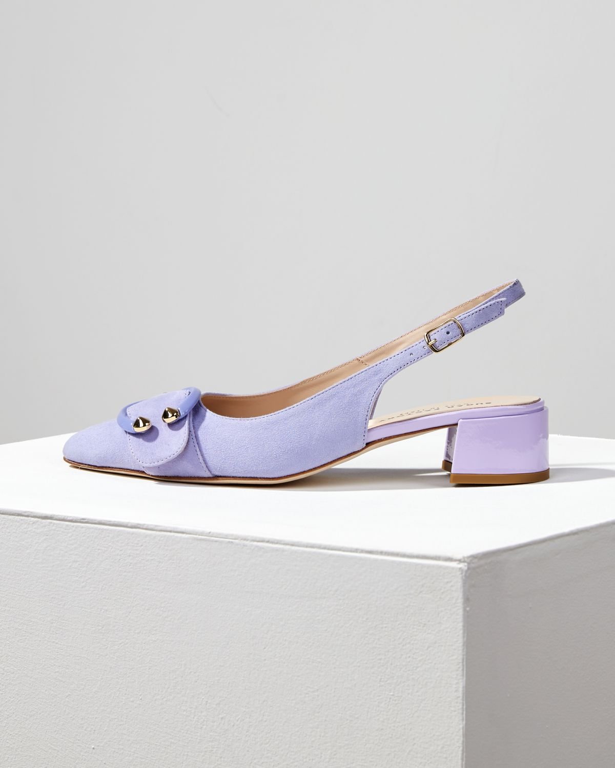 Лавандовые замшевые туфли - Main image