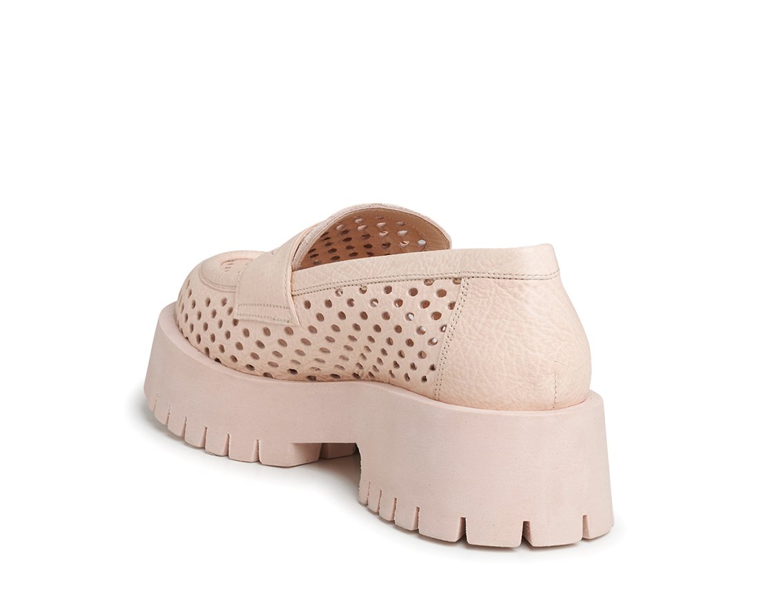 Бежевые кожаные лоферы - Image 3 of 5