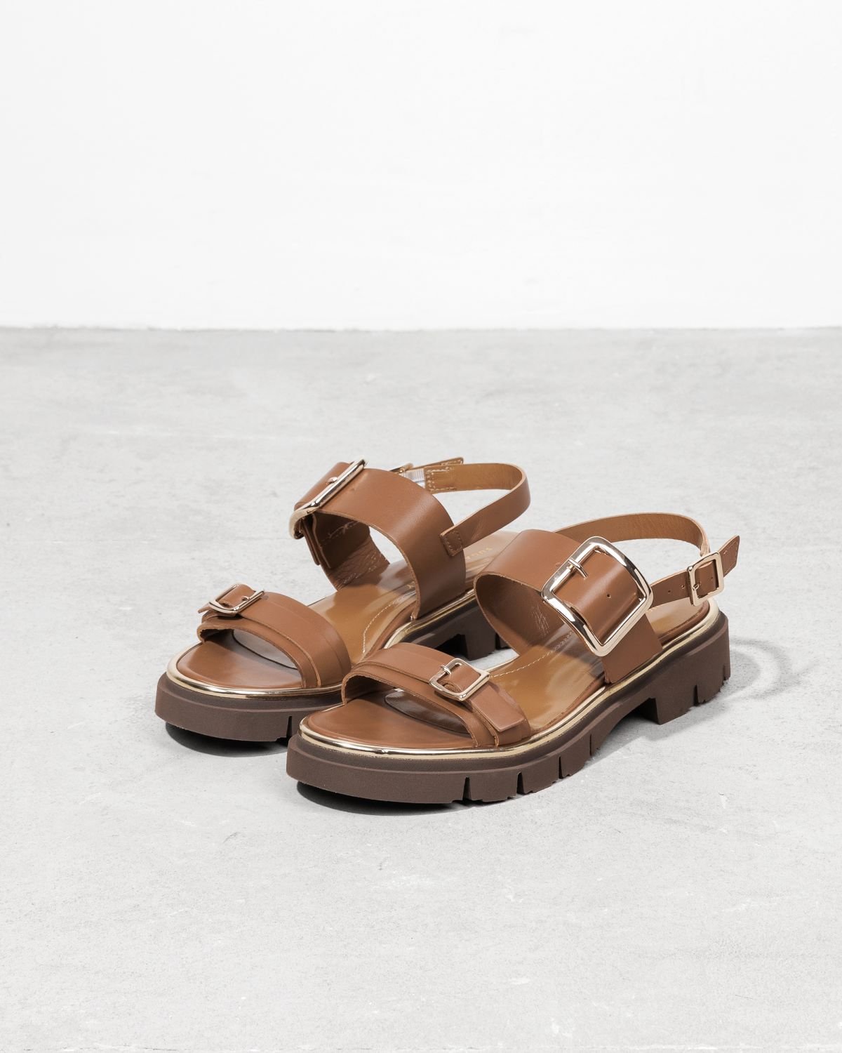 Коричневые кожаные сандалии - Image 3 of 4