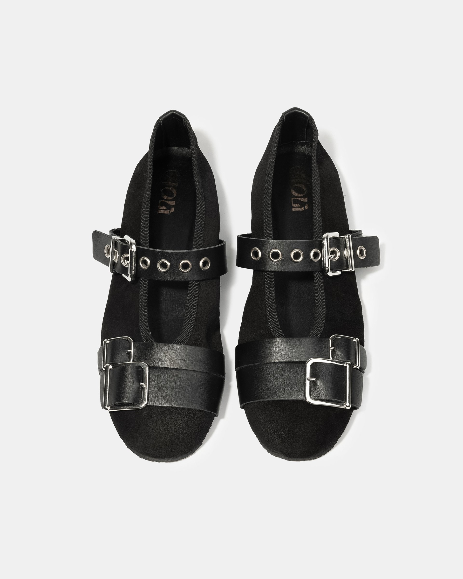 Черные замшевые туфли с ремешком - Image 3 of 5