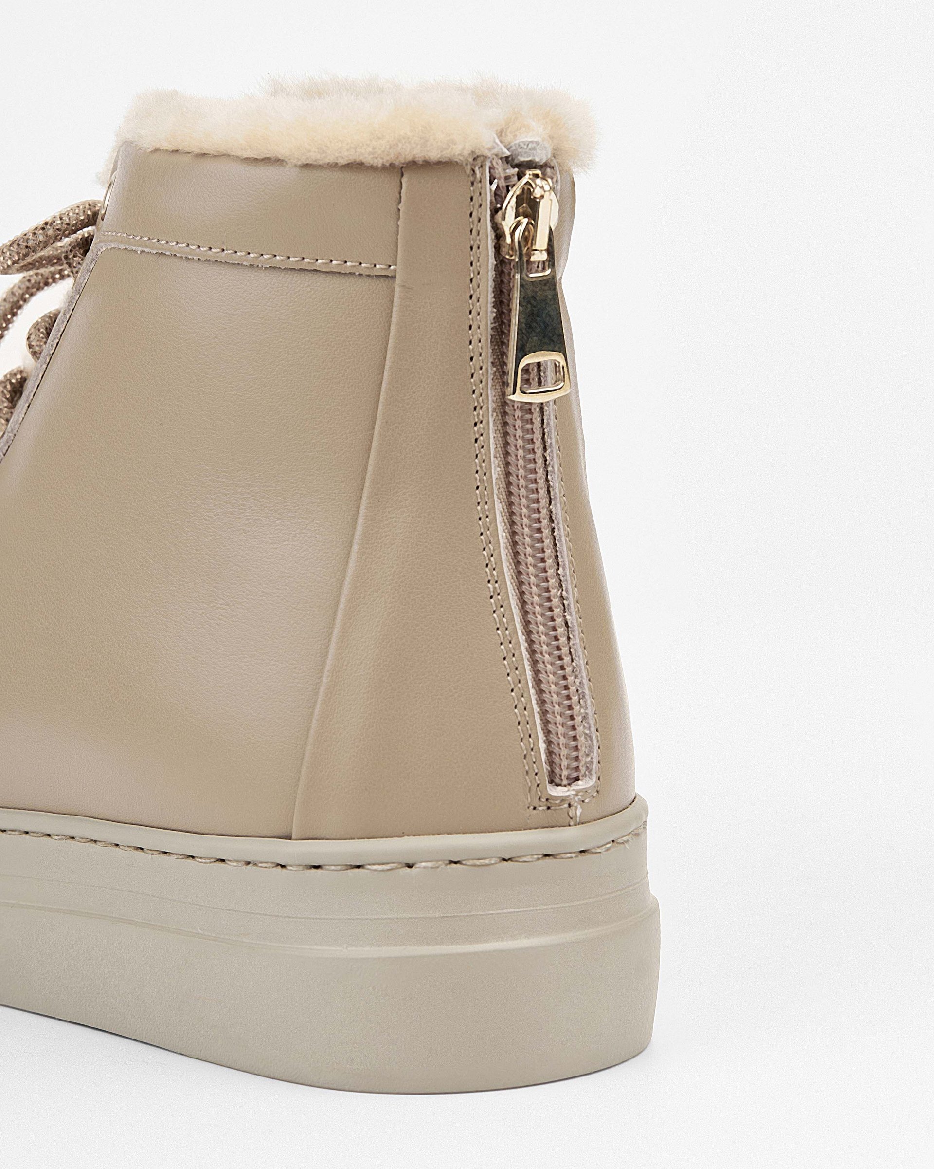 Бежевые кожаные кеды - Image 5 of 6