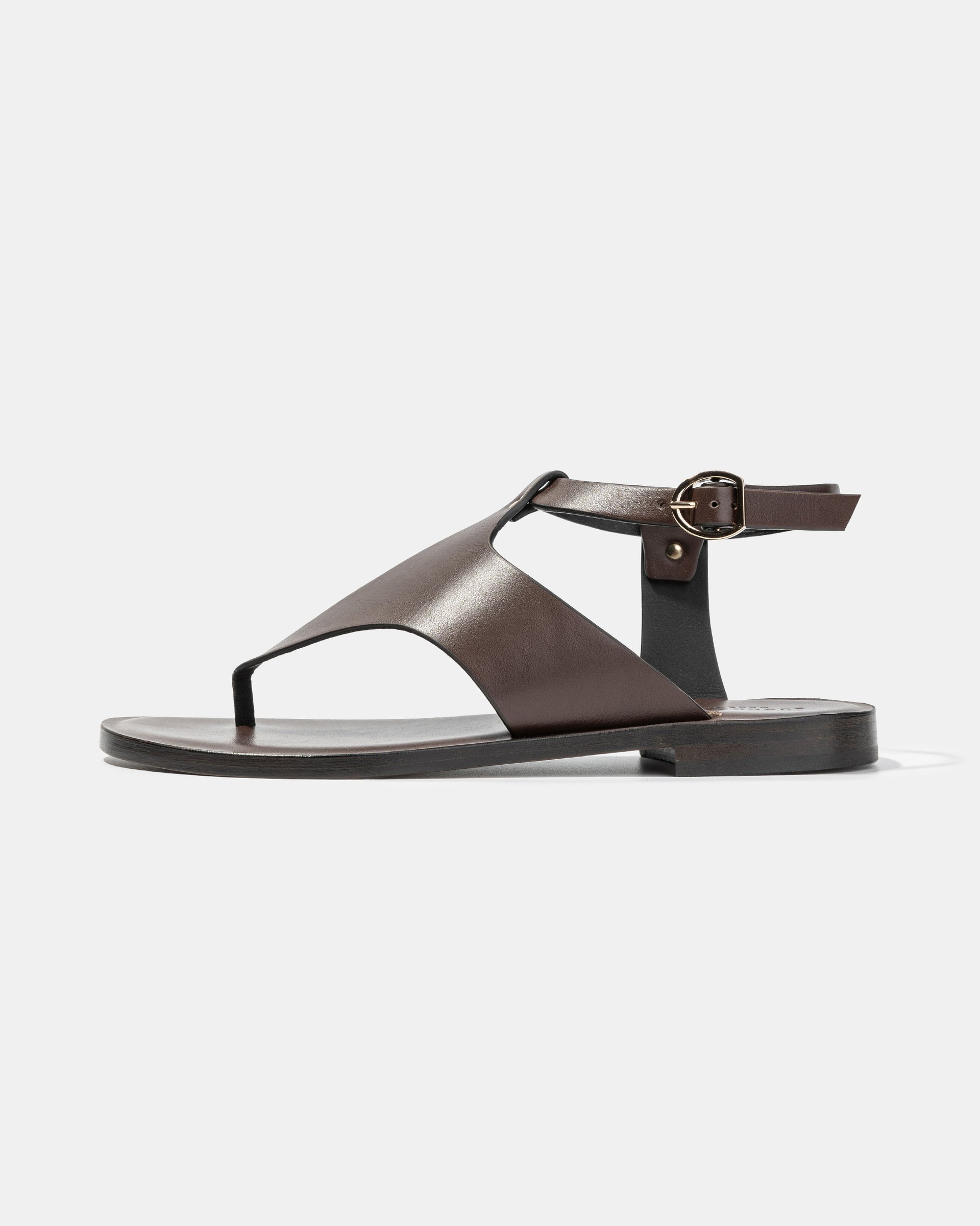 Темно-коричневые кожаные сандалии - Main image