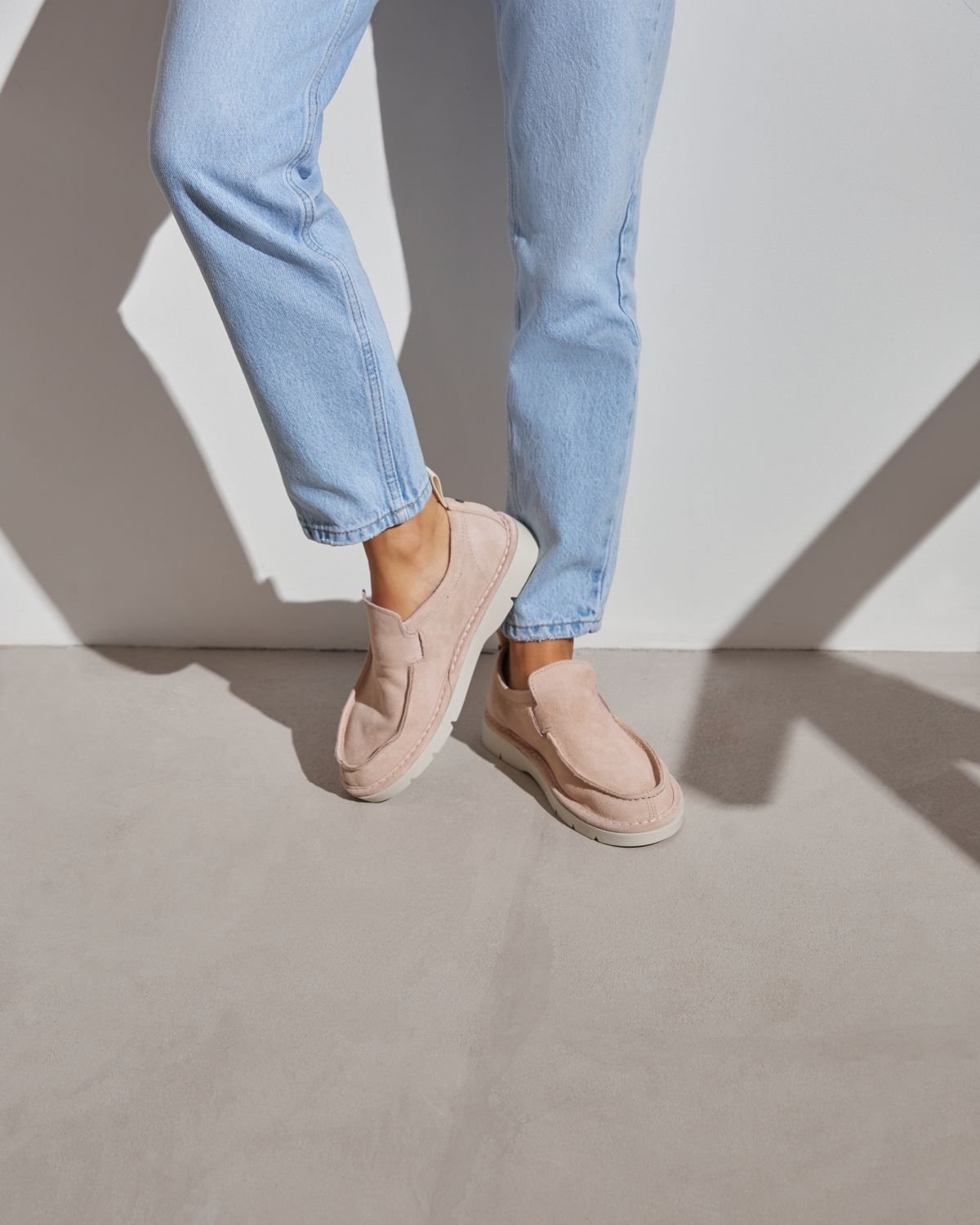 Светло-розовые замшевые мокасины - Image 5 of 6