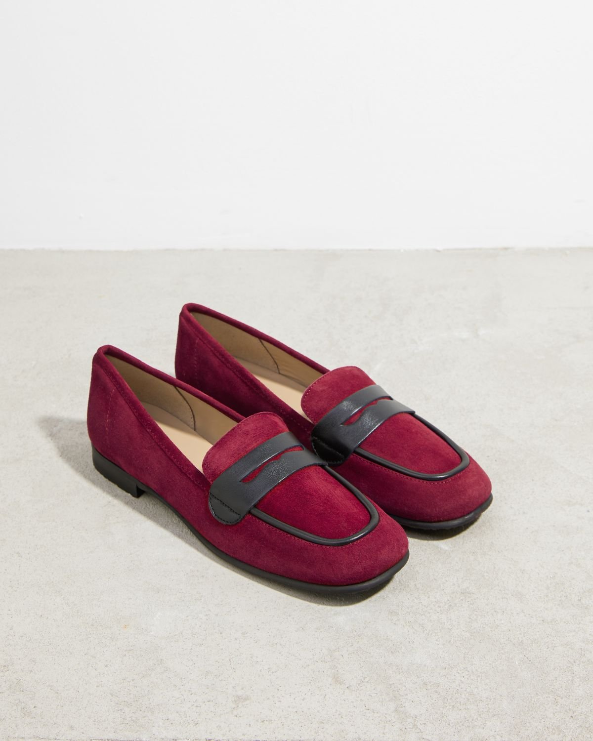 Бордовые замшевые лоферы - Image 2 of 4