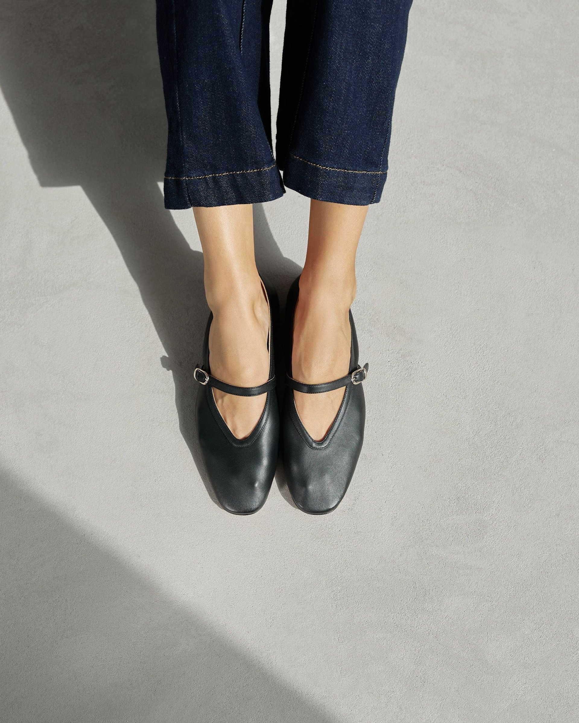 Черные кожаные балетки - Image 6 of 6