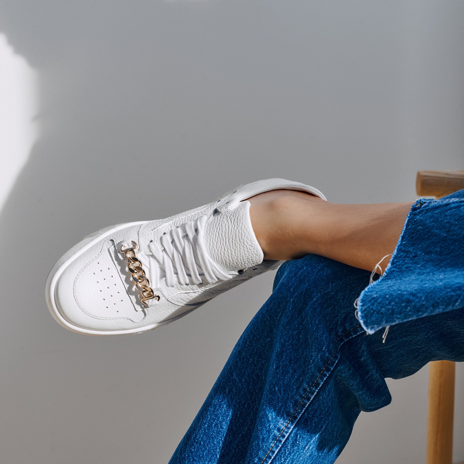 Белые кожаные кеды - Image 5 of 5