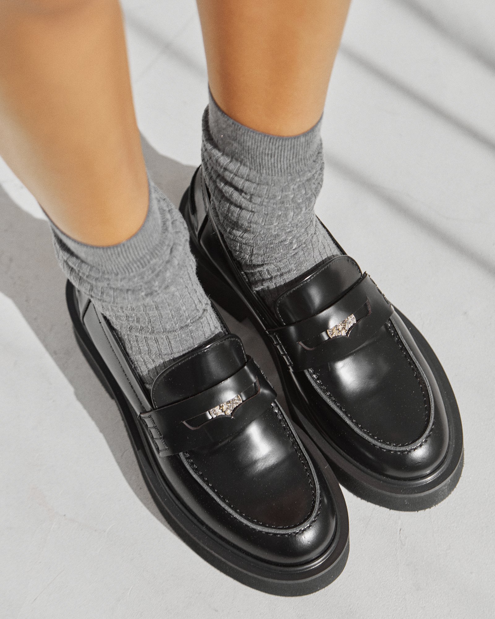 Черные кожаные пенни-лоферы - Image 5 of 5