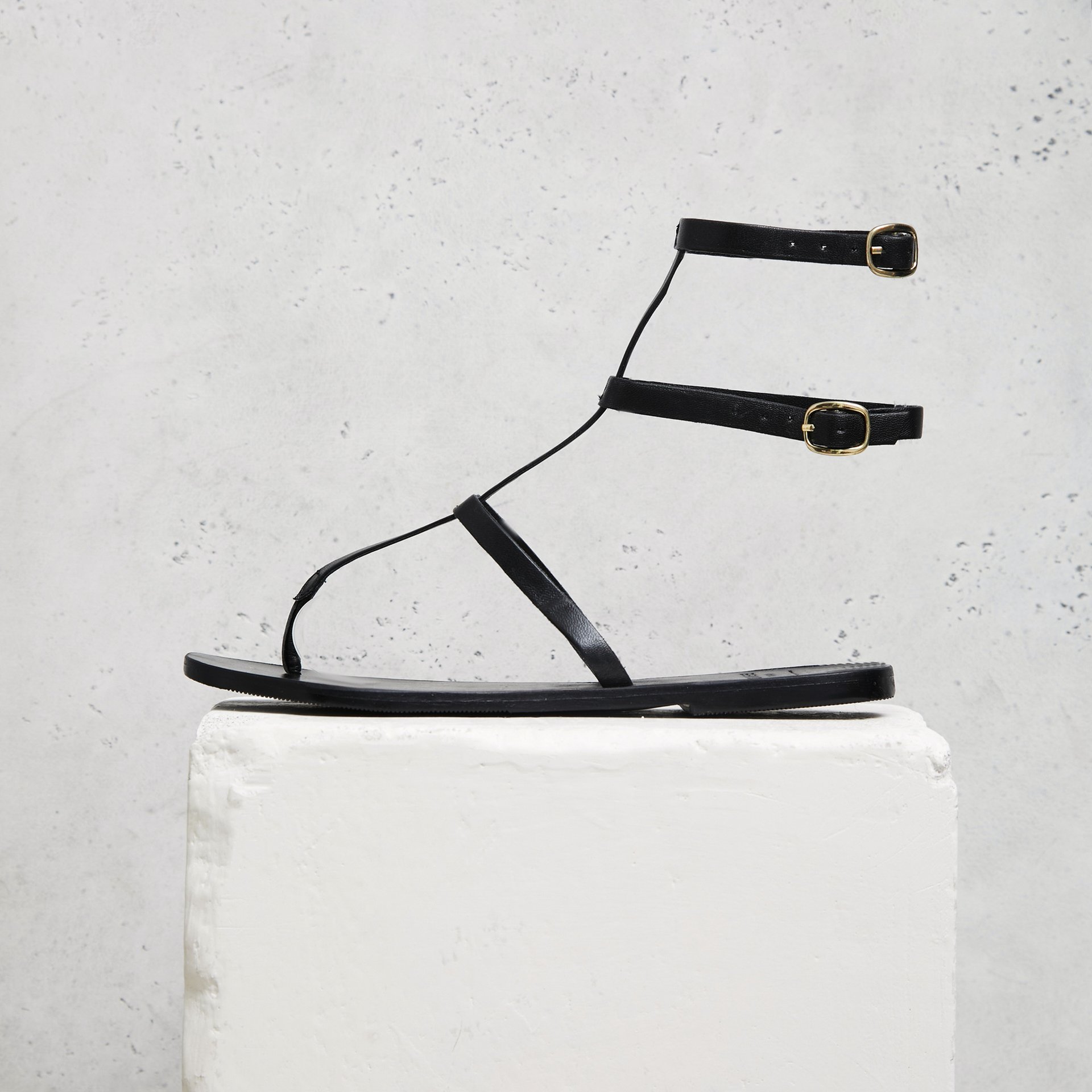 Черные кожаные сандалии - Main image